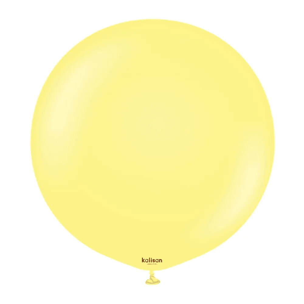 36 inch Kalisan Macaron Yellow Latex Balloons 2ct