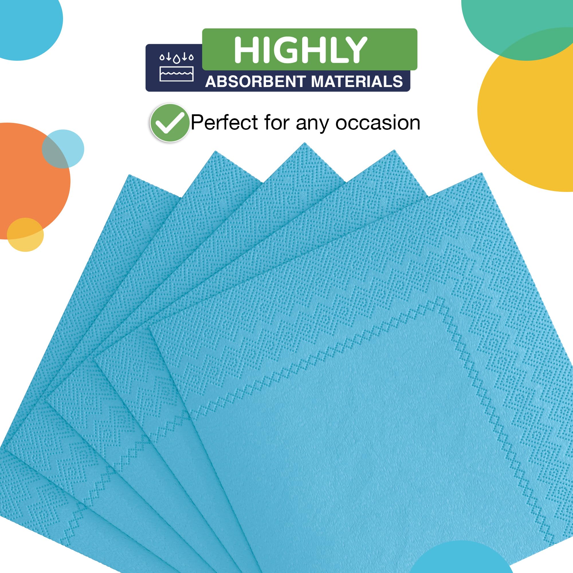 Turquoise Luncheon Napkins | 50 Count