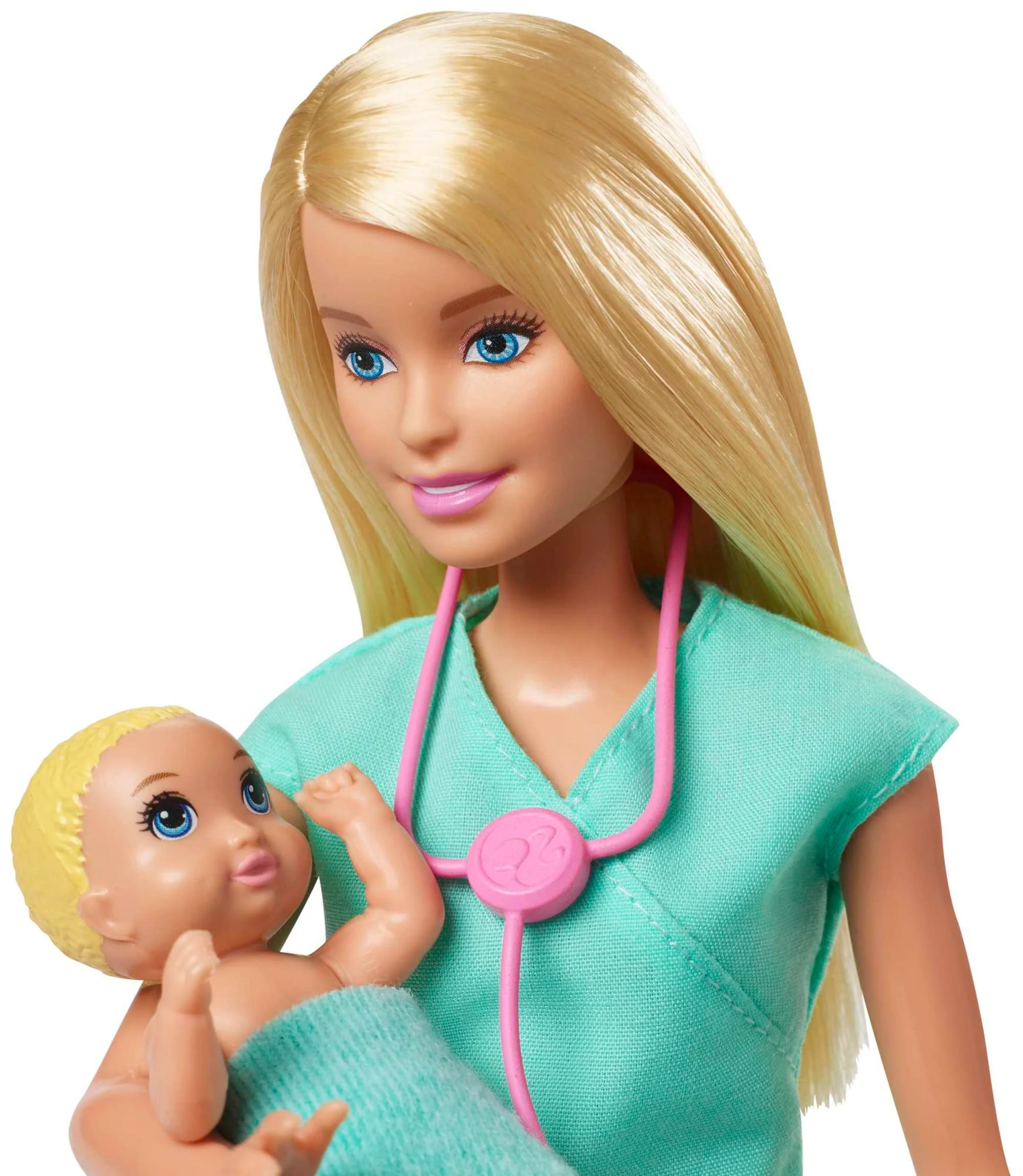 Barbie Careers Baby Doctor Playset With Blonde Doll, 2 Infant Dolls, Toy Pieces