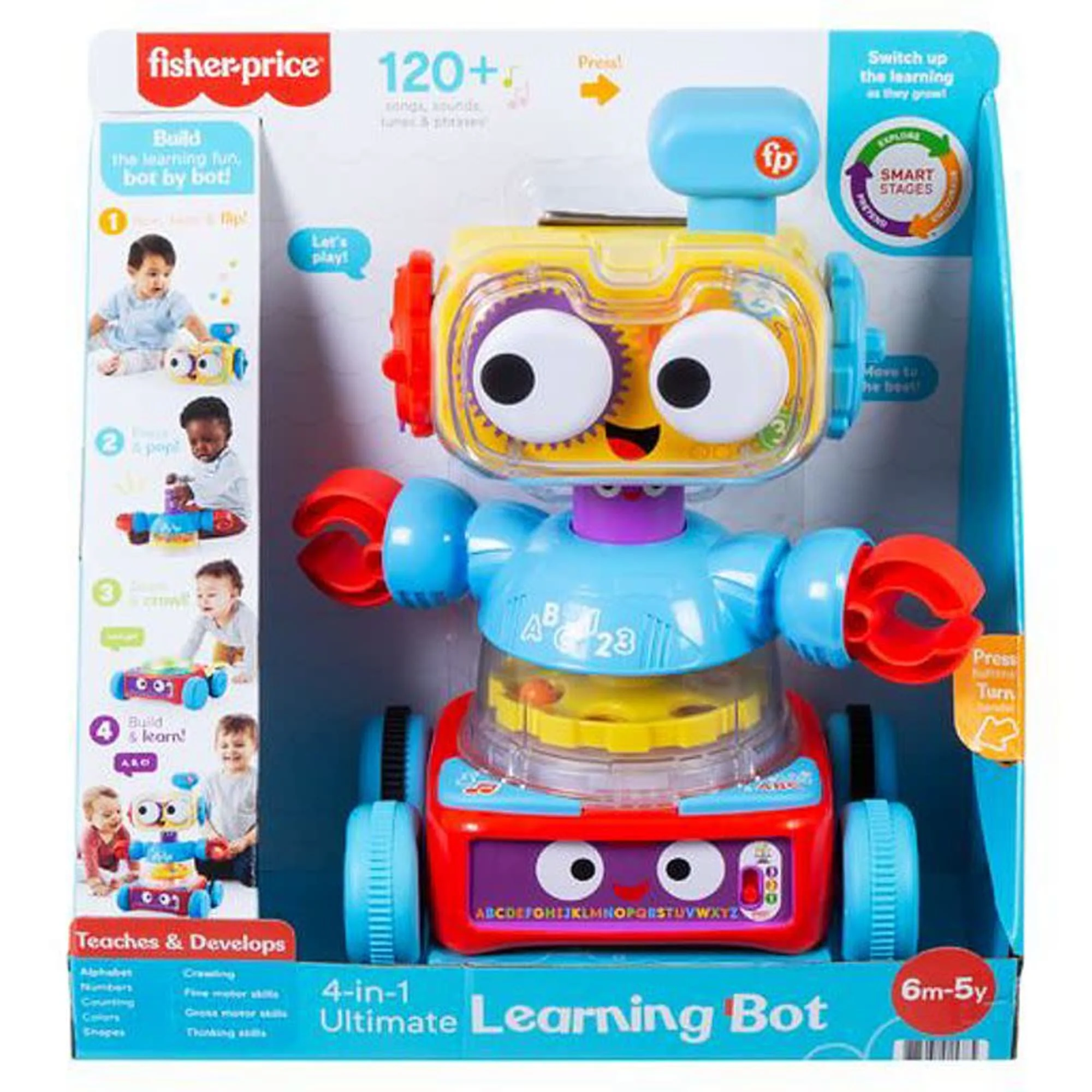 Fisher-Price 4-in-1 Learning Bot interactive Toy Robot For infants Toddlers And Preschool Kids