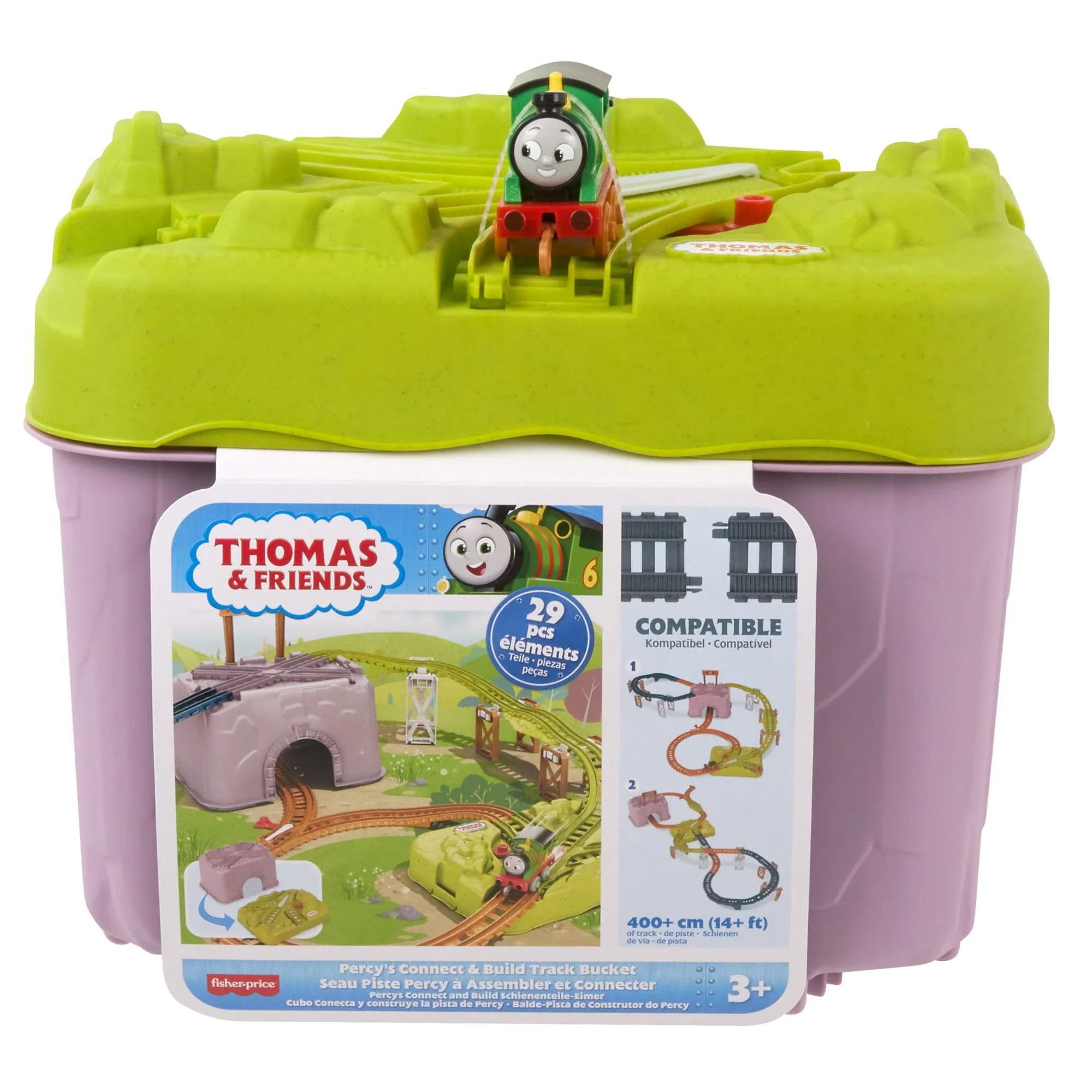 Thomas & Friends Toy Train Set, Percy��S Connect & Build Track Bucket, Preschool Toy