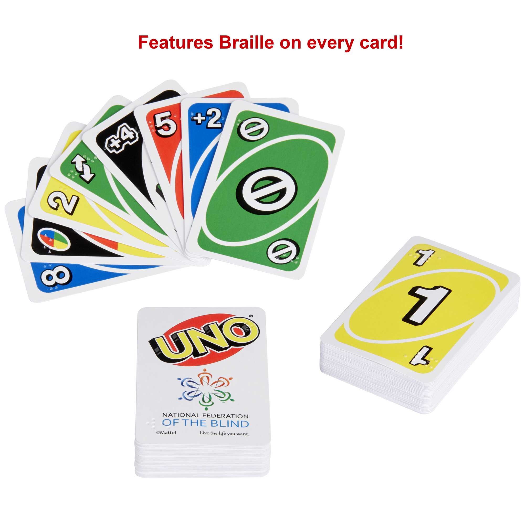UNO Braille Card Game For Blind & Low Vision Players