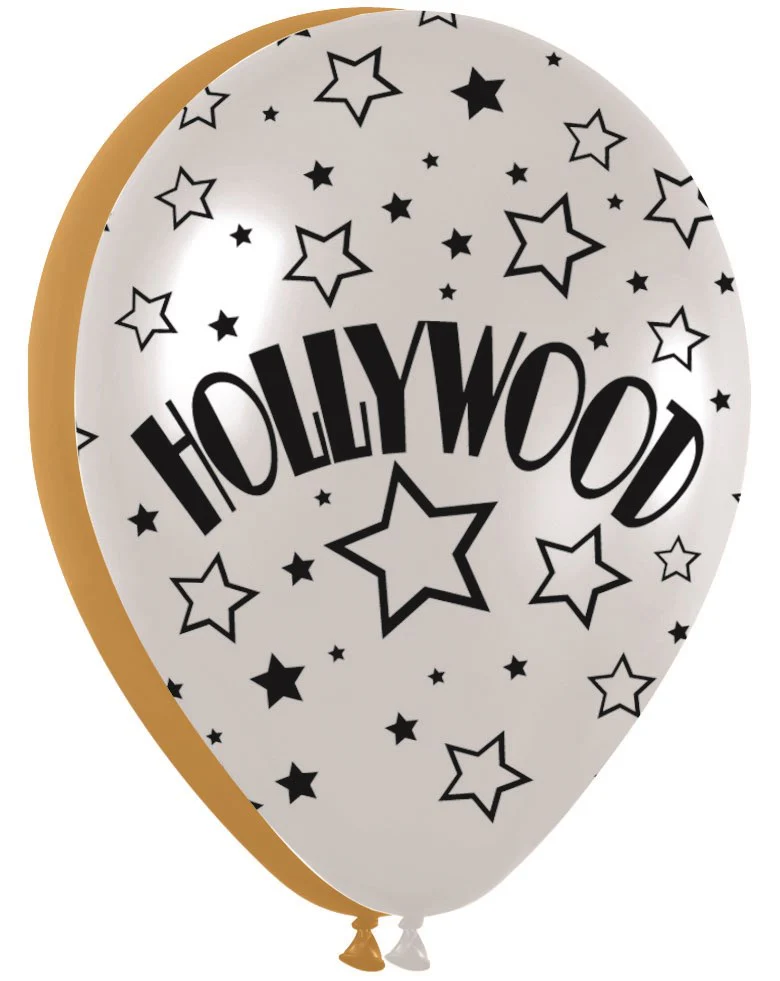 11 inch Sempertex Hollywood  Latex Balloons All Over Print 50ct