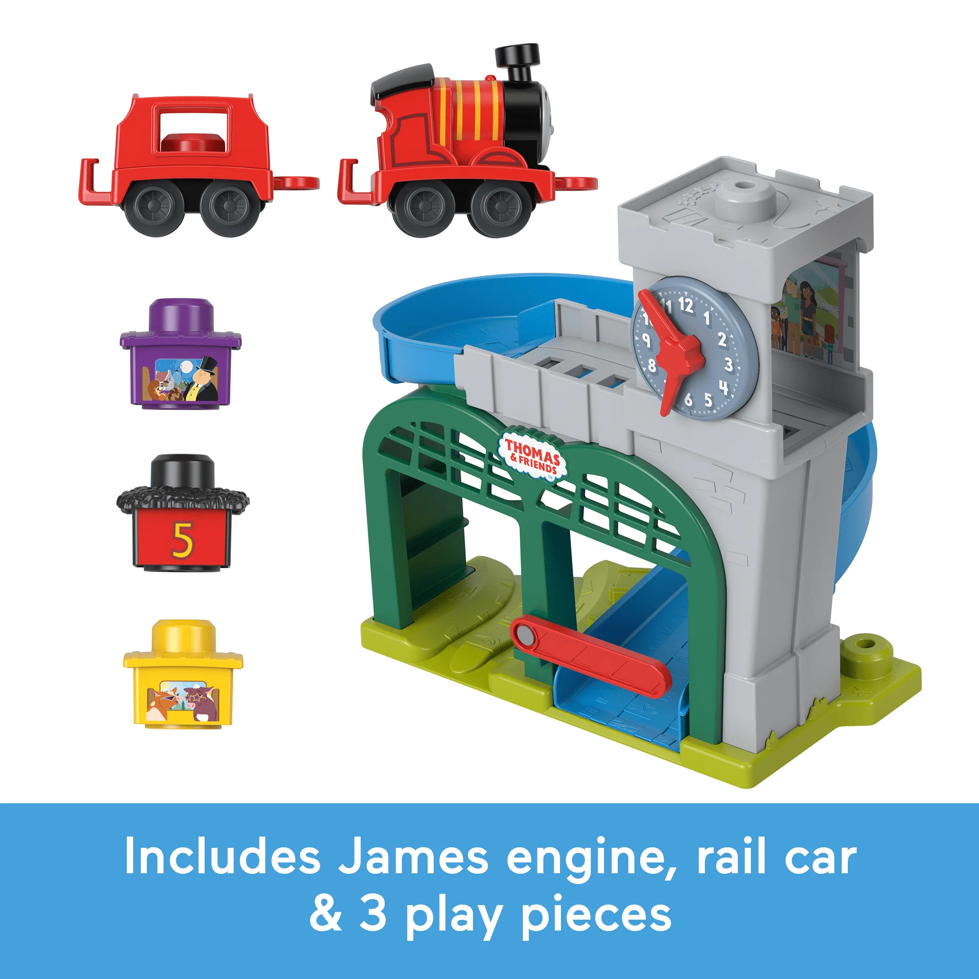 Thomas & Friends My First Knapford Station Train Playset For Toddlers, 6 Pieces
