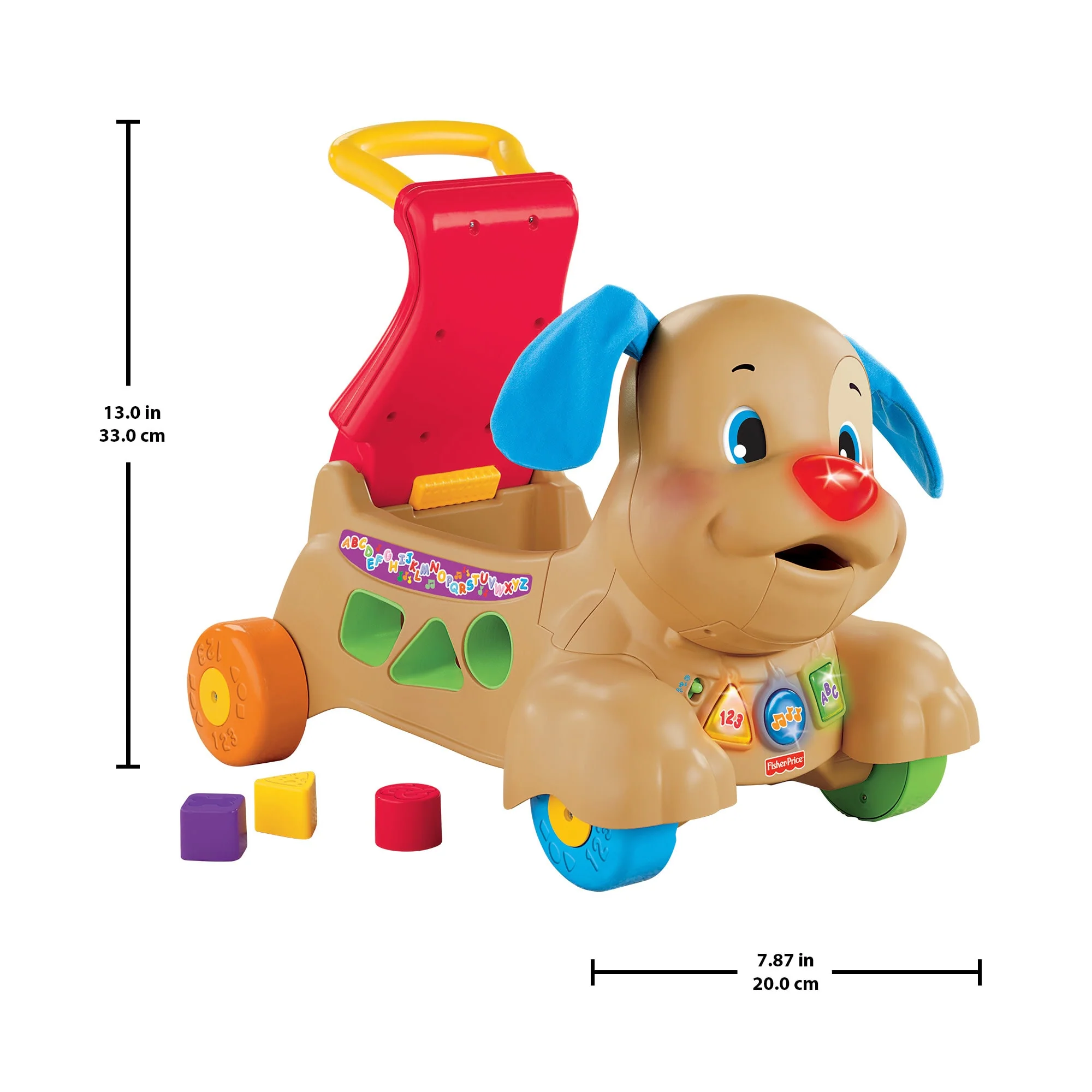 Fisher-Price Laugh & Learn Stride-To-Ride Puppy Musical Baby Walker & Toddler Ride-On Toy