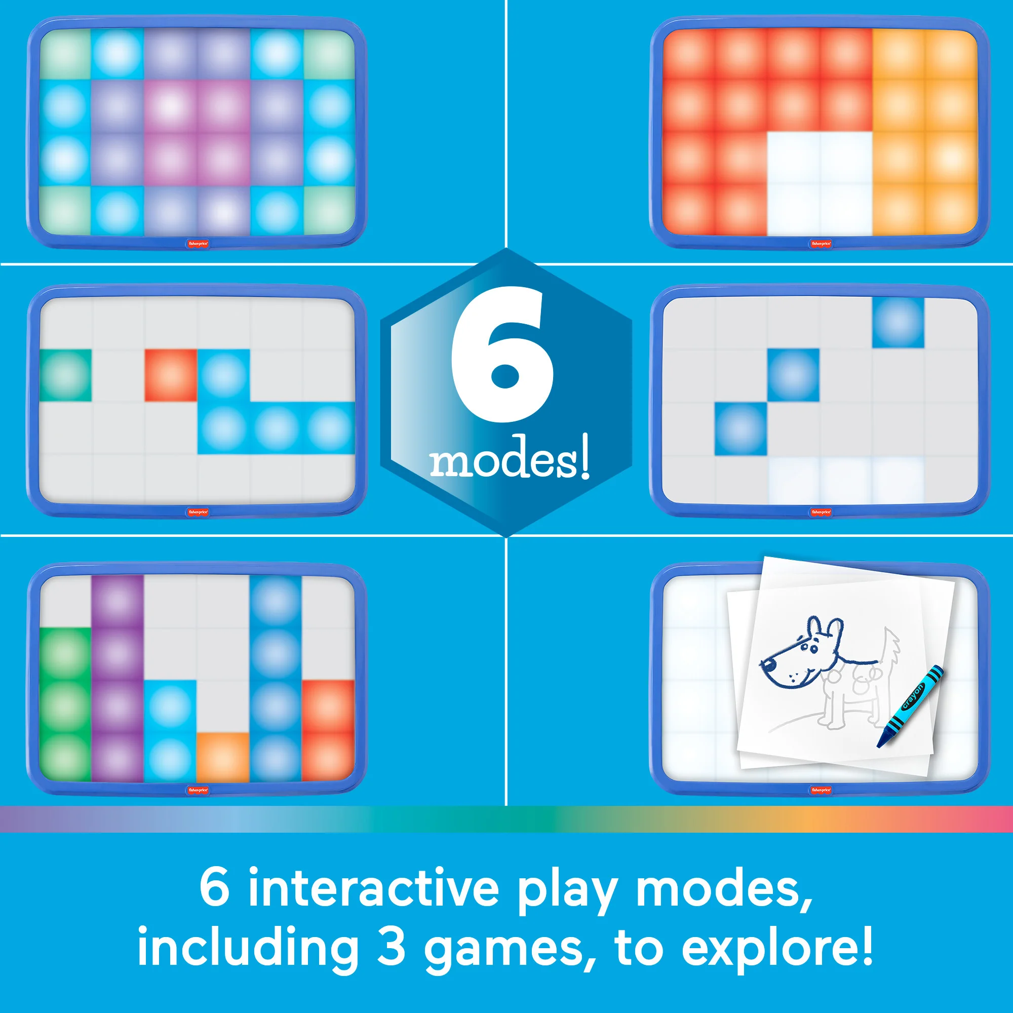 Fisher-Price Sensory Bright Light Station, Electronic Learning Activity Table For Preschool Sensory Play