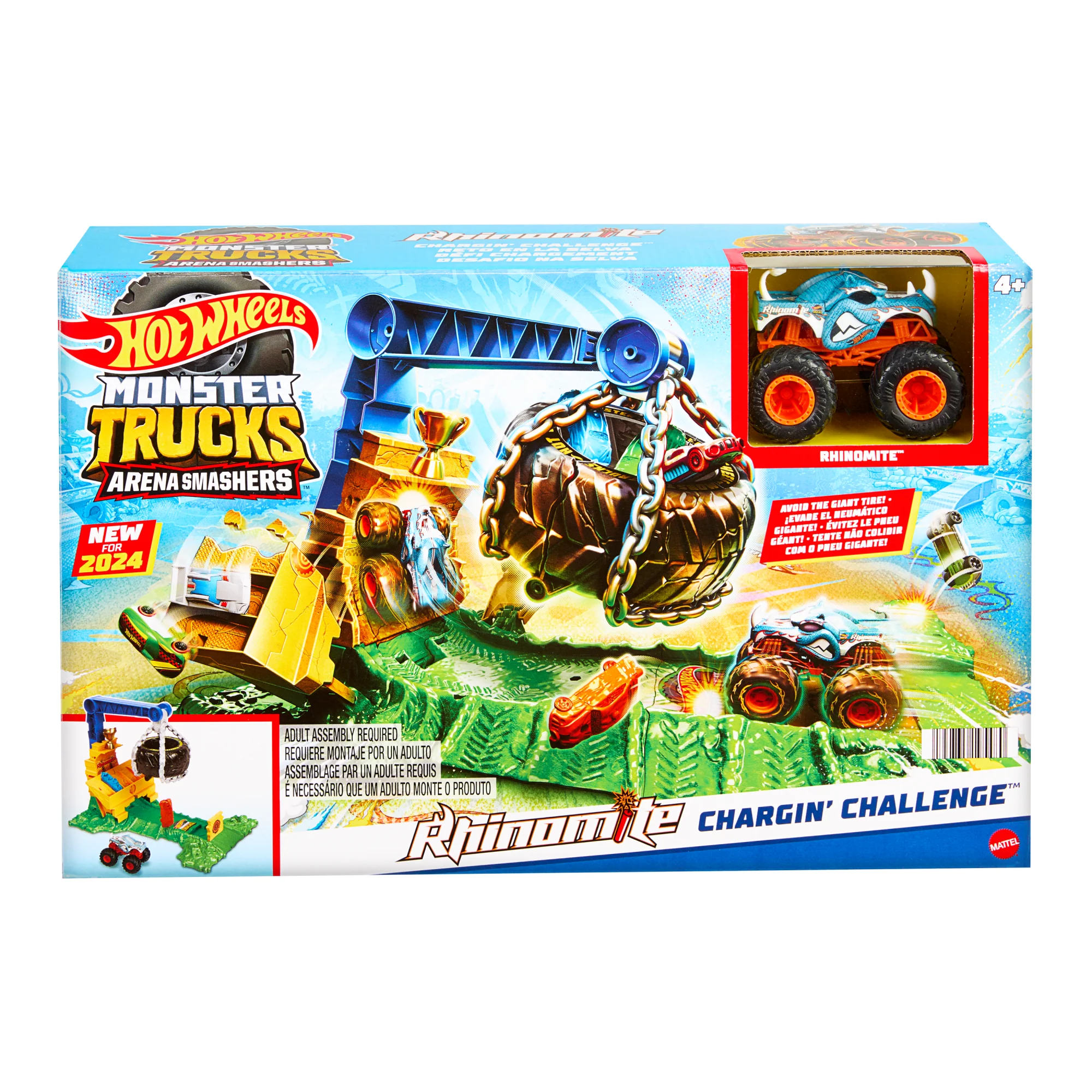 Hw  Monster Trucks  Coffret de Jeu  D��fi �� Plein Gaz Rhinomite