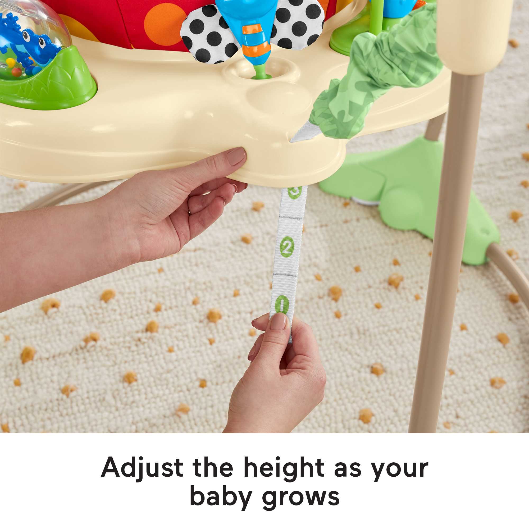 Fisher-Price Jumperoo Baby Bouncer & Activity Center With Lights And Sounds, Rainforest