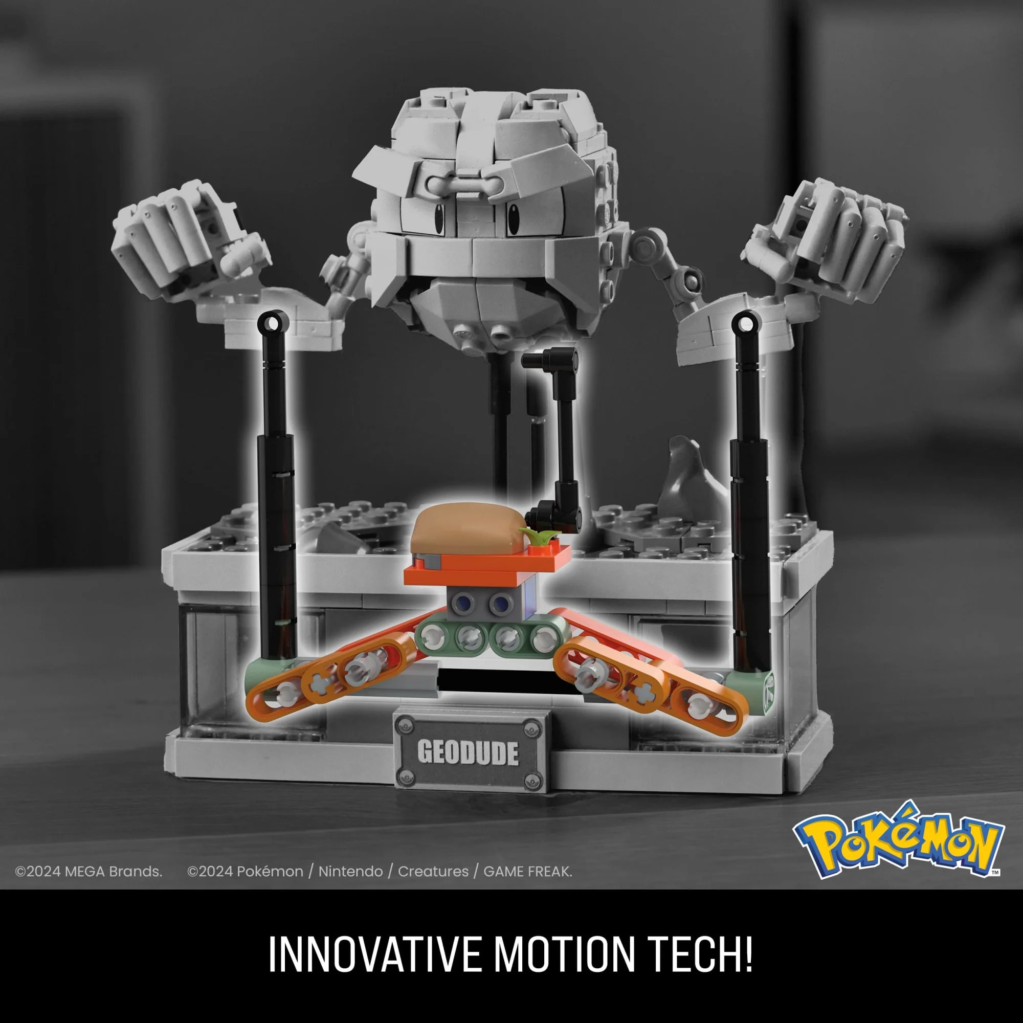 MEGA Pok��mon Mini Motion Geodude Building Kit With Motion (354 Pieces) For Collectors
