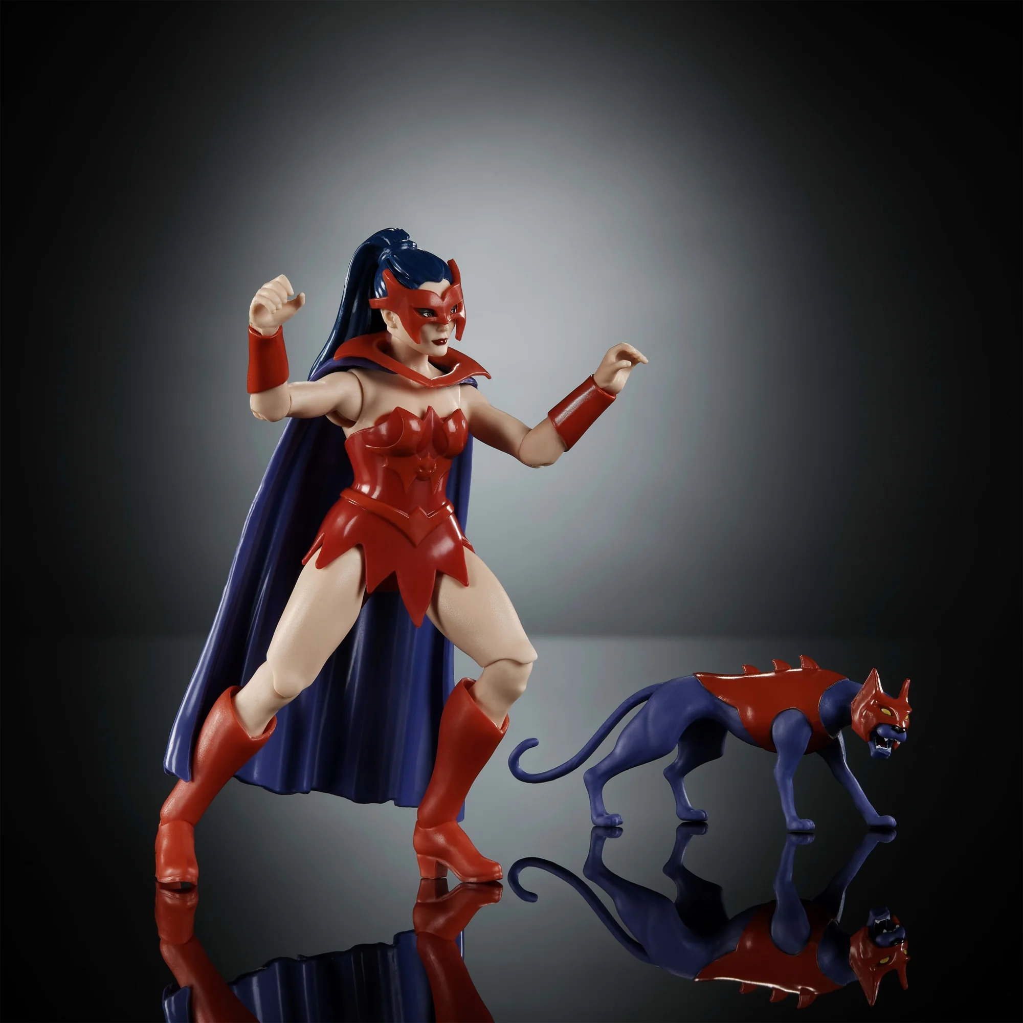 Masters Of The Universe Origins Cartoon Collection Catra 5.5-Inch Action Figure Toy, 1980s Tv Pop