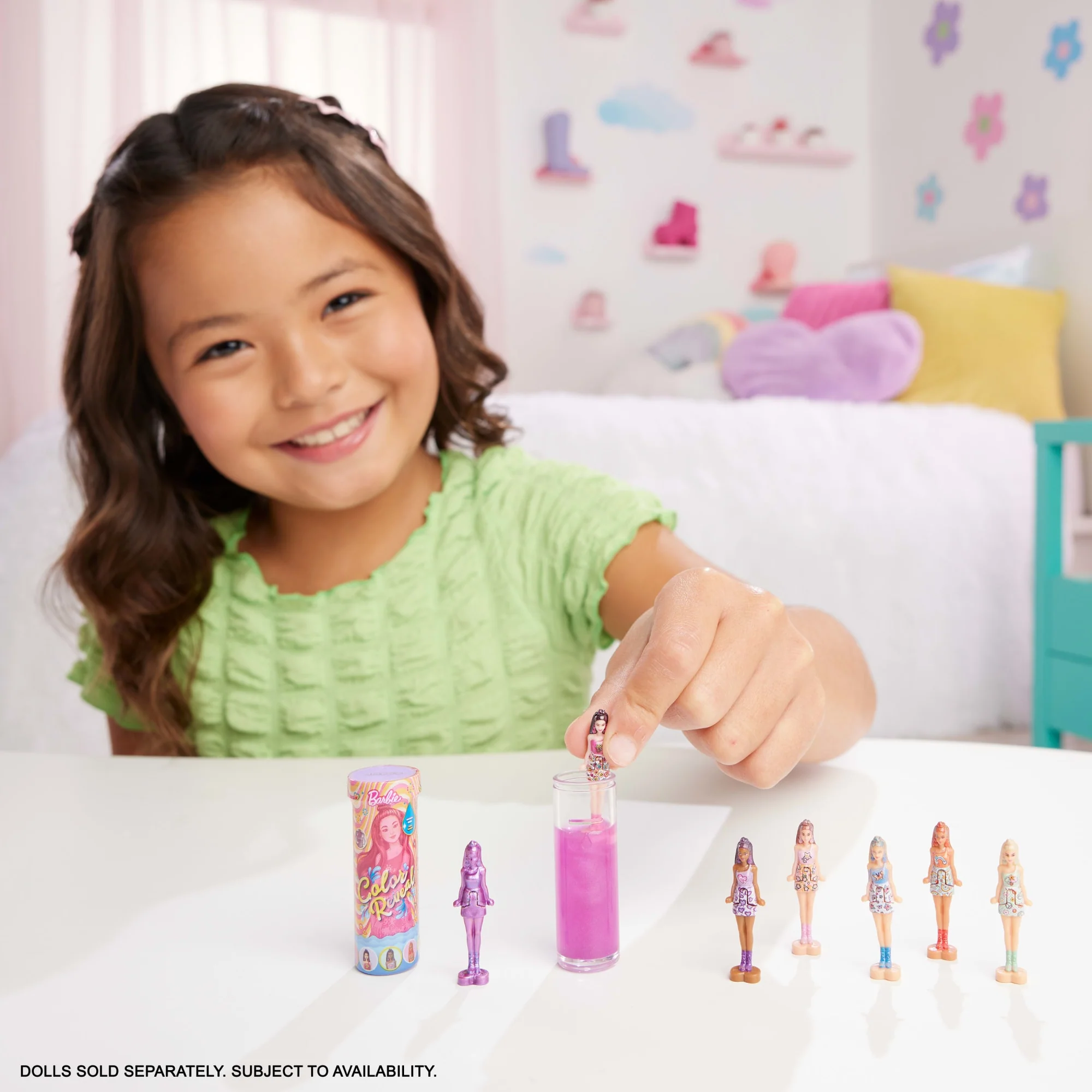 Barbie Mini Barbieland Color Reveal Dolls, 1.5-Inch Doll With Surprise Water Reveal
