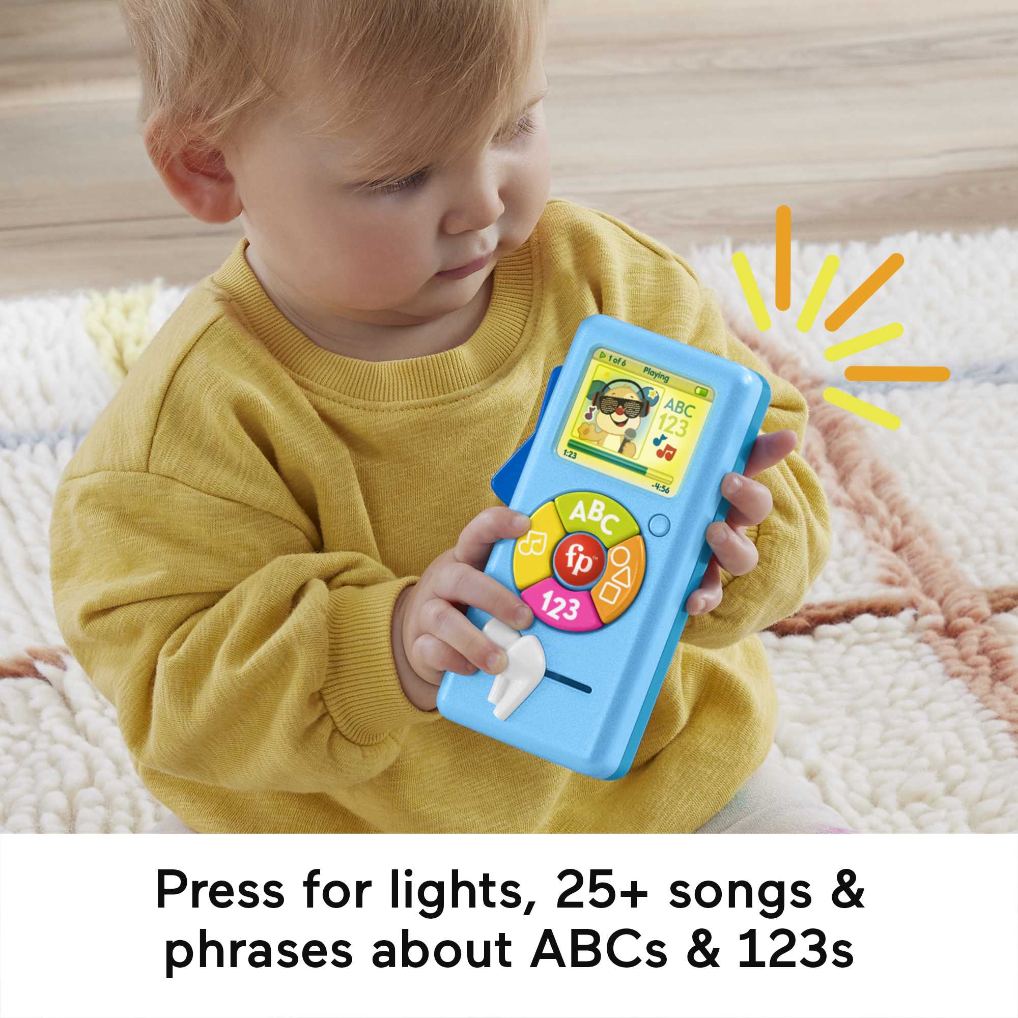 Fisher-Price Laugh & Learn Puppy's Music Player Infant Learning Toy, Blue