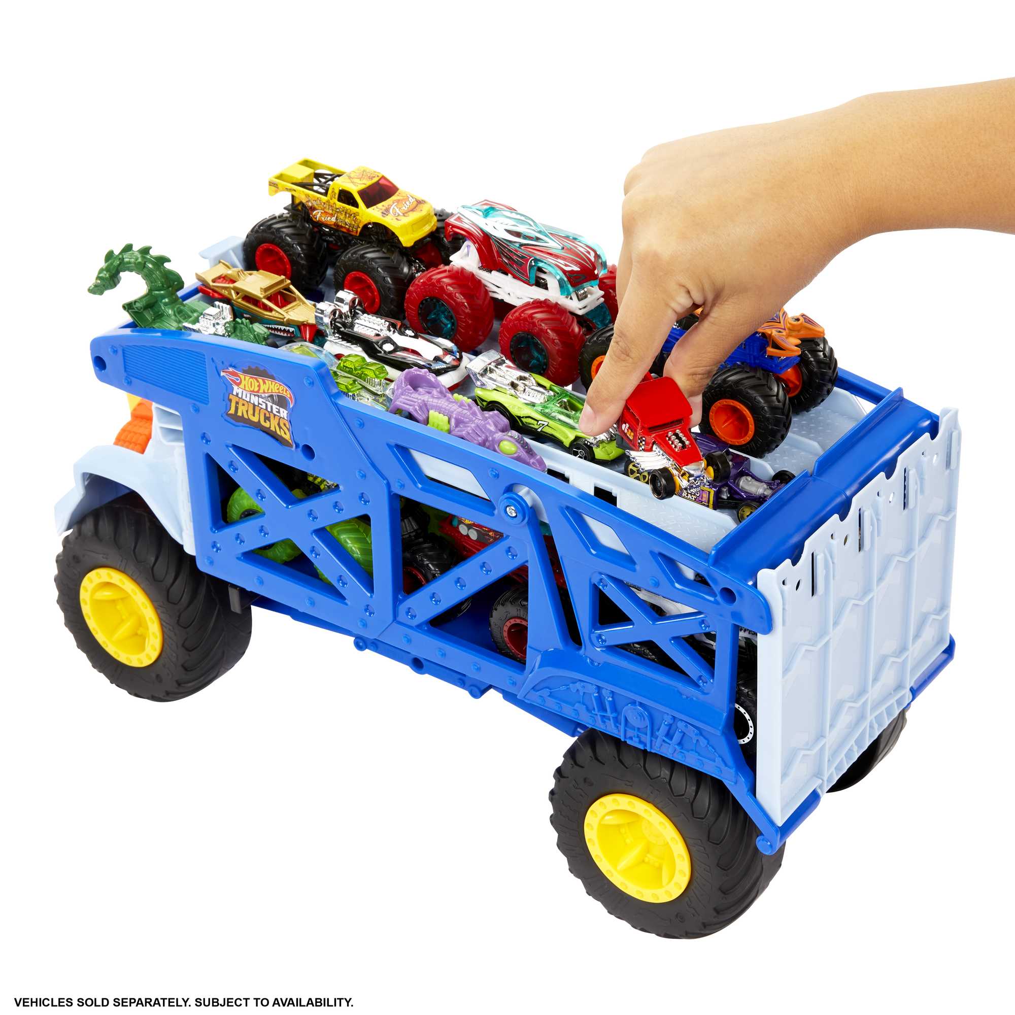 Hot Wheels  Monster Trucks  Rhino Transporteur Monstre