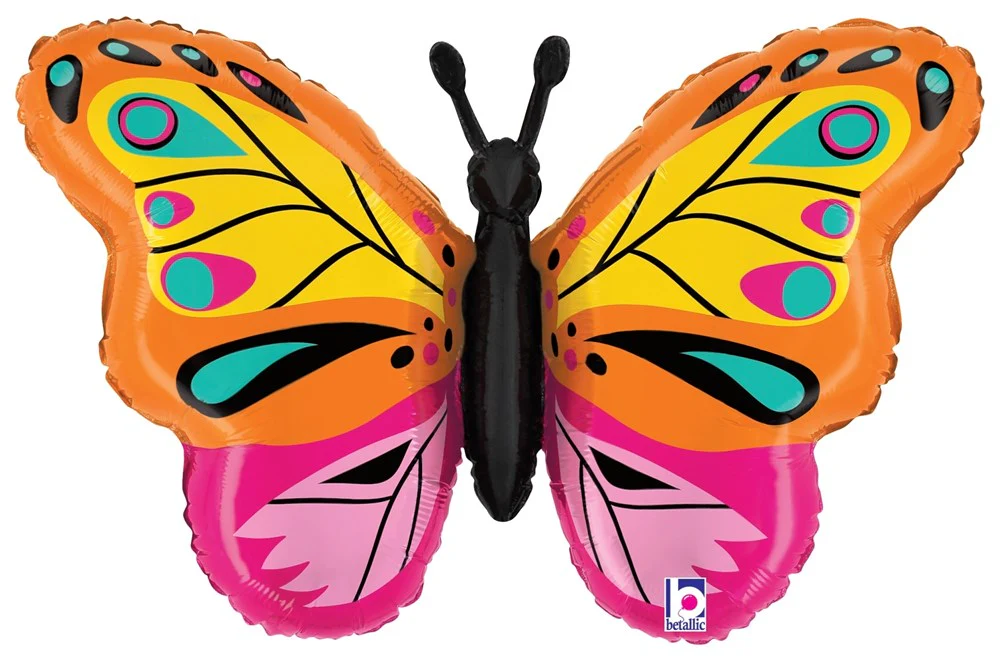Betallic Color Butterfly 30 inch Foil Shape 1ct