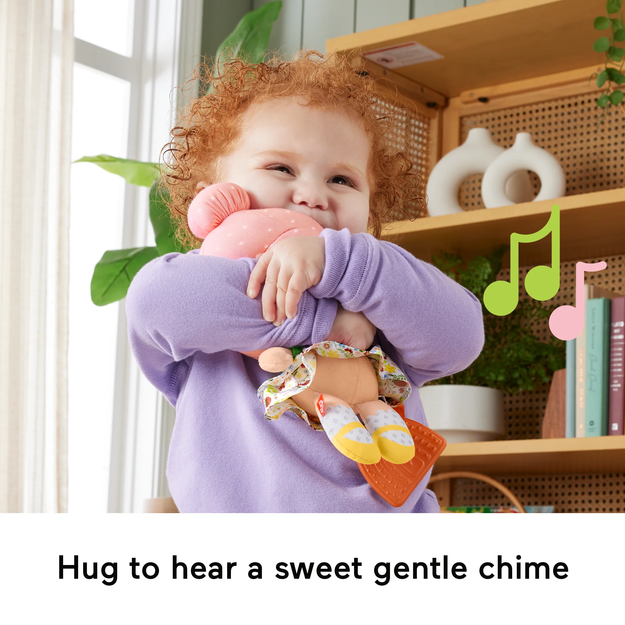 Fisher-Price Cuddle & Chime First Babydoll infant Sensory Toy, Styles May Vary