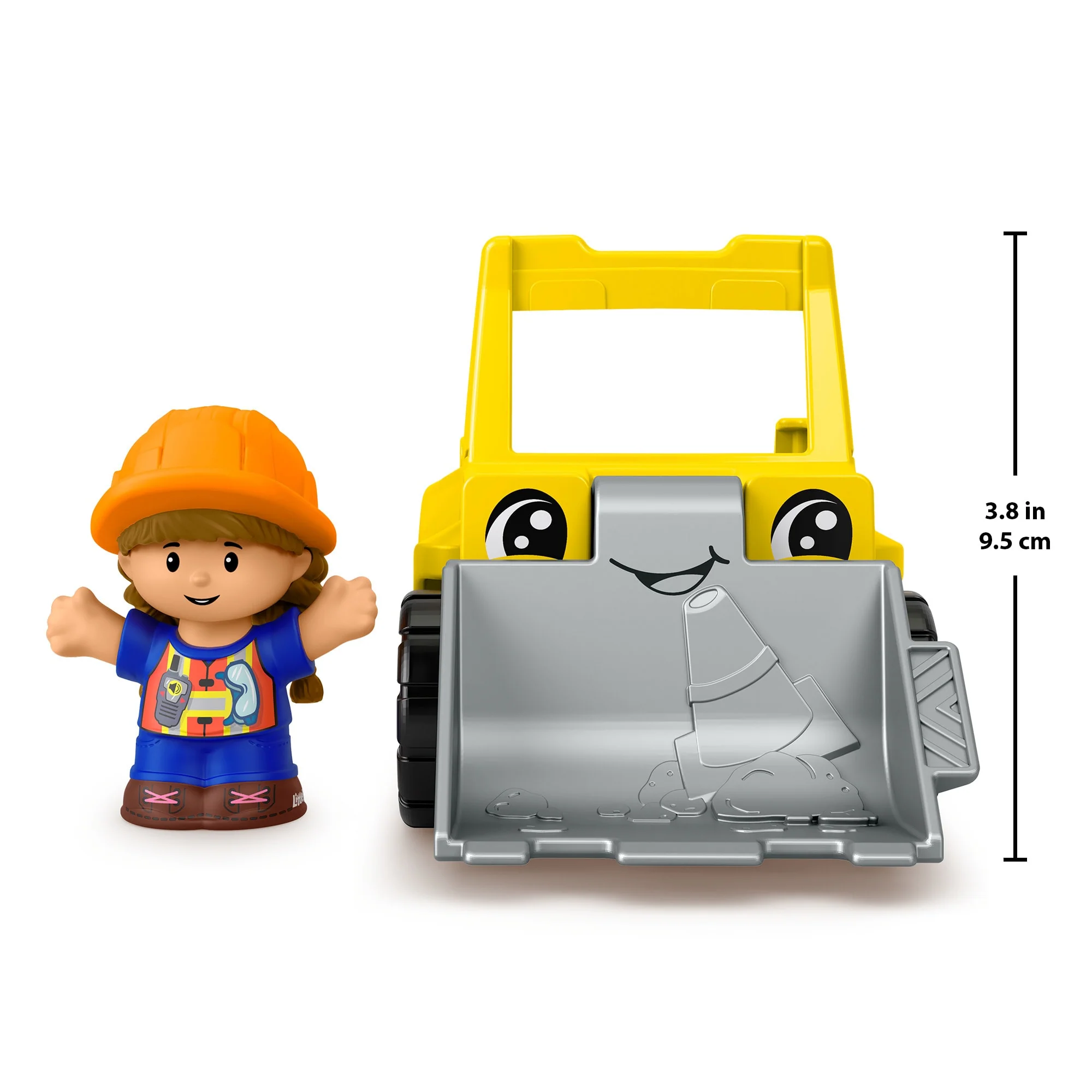 Fisher-Price Little People Bulldozer Construction Toy & Figure Set For Toddlers, 2 Pieces