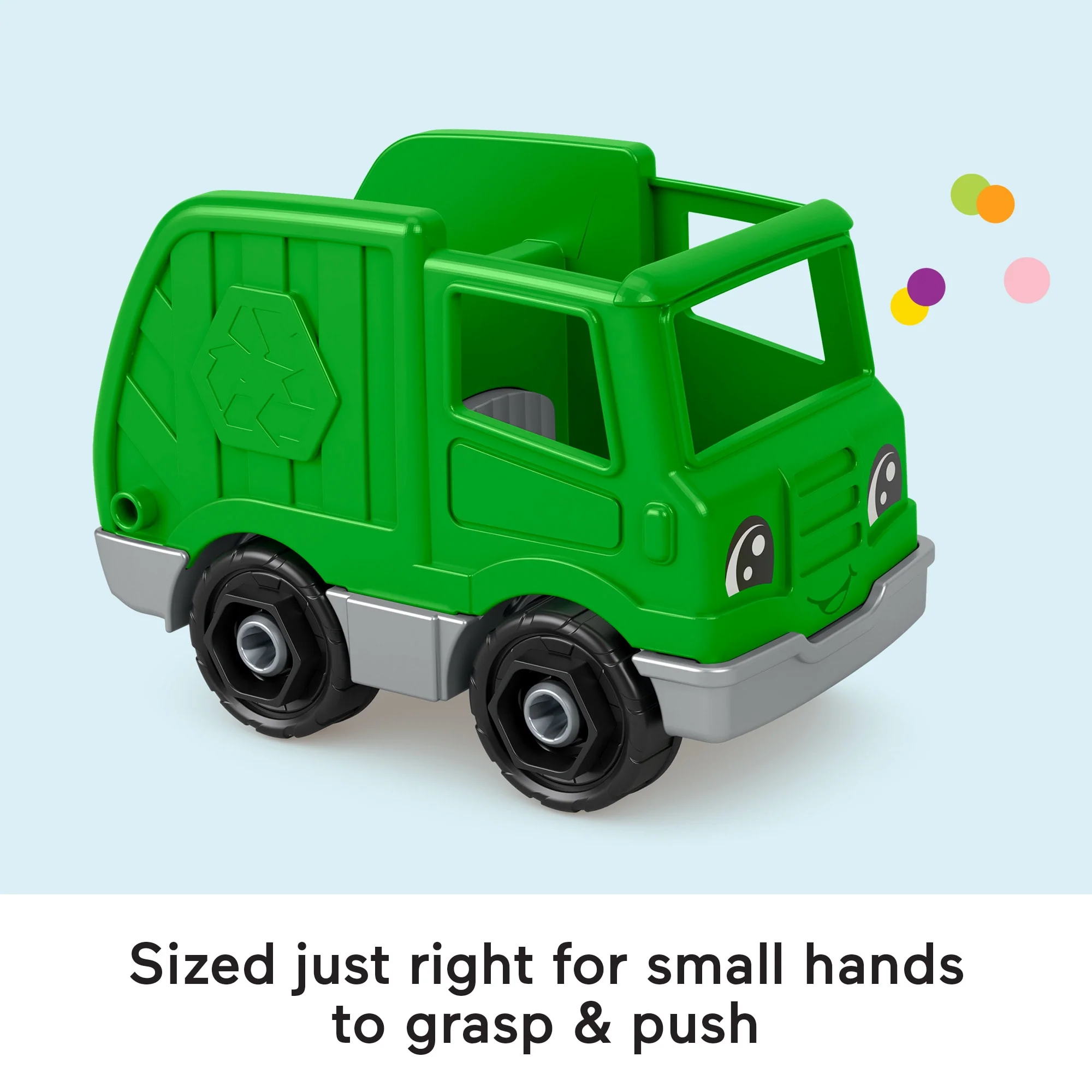 Fisher-Price Little People Recycle Truck & Character Figure Set For Toddlers, 2 Pieces