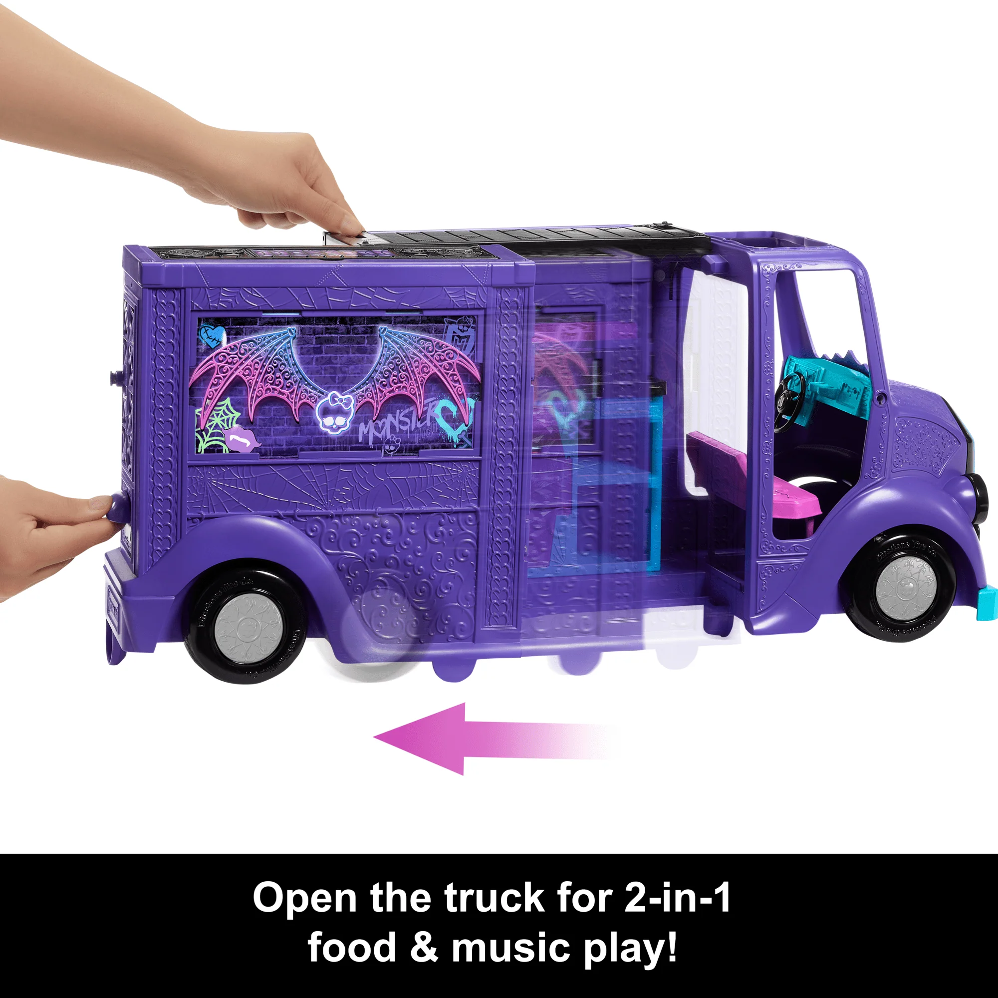 Monster High Draculaura Doll And Fangtastic Rockin�� Food Truck Playset With 13+ Themed Accessoriescessories