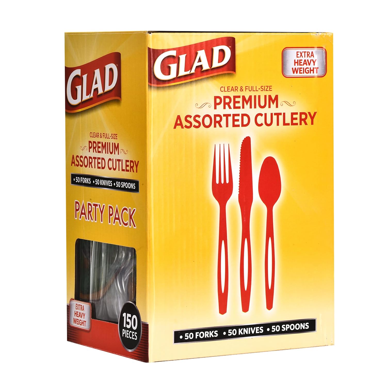 Glad, 240 Count (Pack of 1), Clear Assorted Cutlery