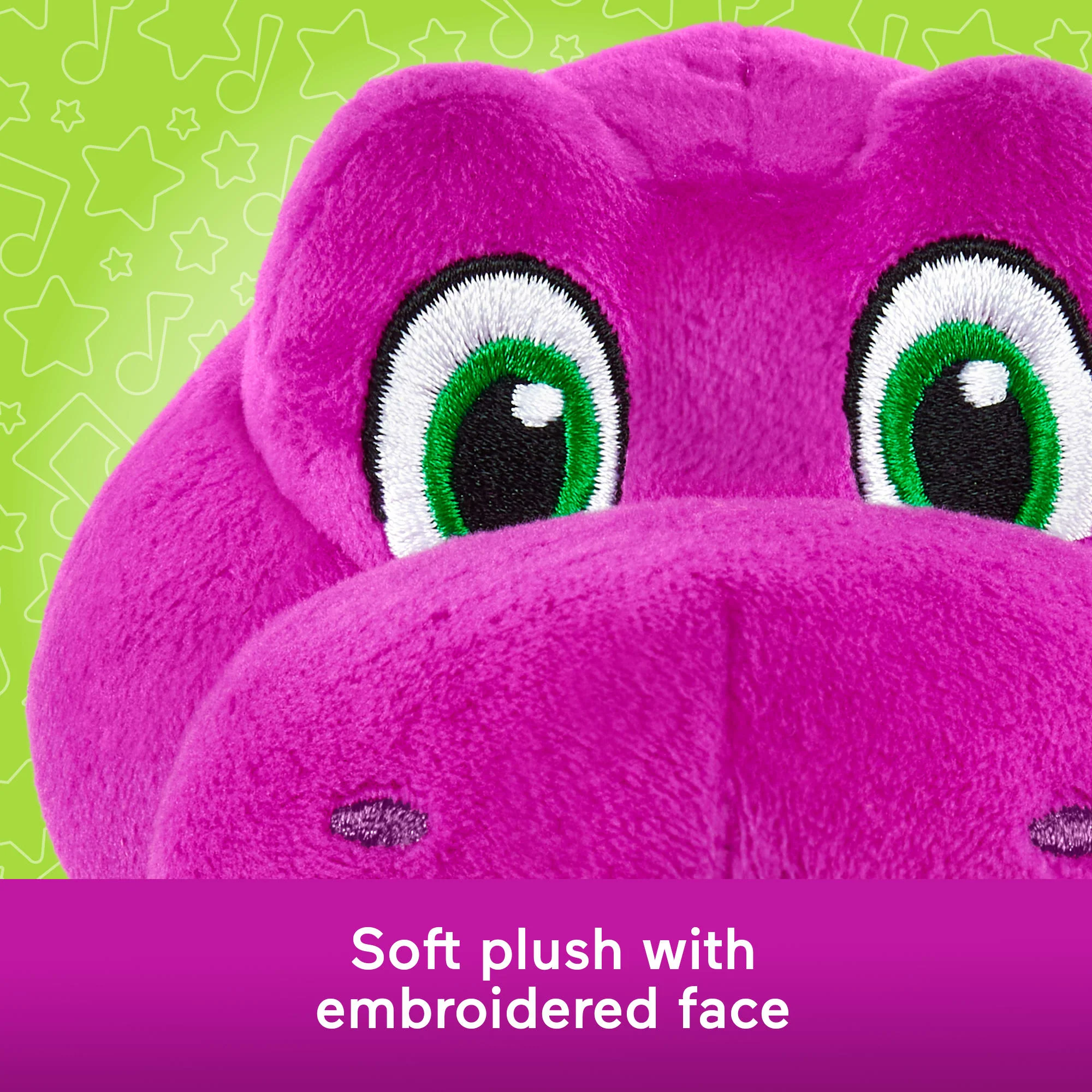Fisher-Price Barney's World 8-Inch Plush Barney Toy Dinosaur For Toddlers & Preschool Kids