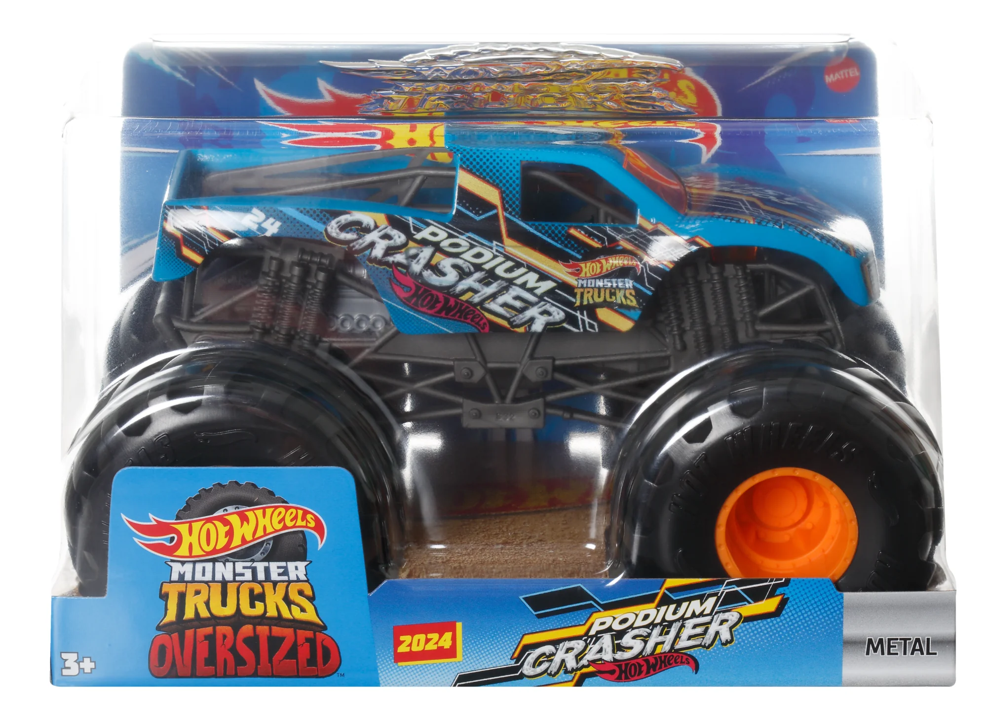 Hot Wheels Monster Trucks Ve��culo de Brinquedo Podium Crasher Escala 1:24