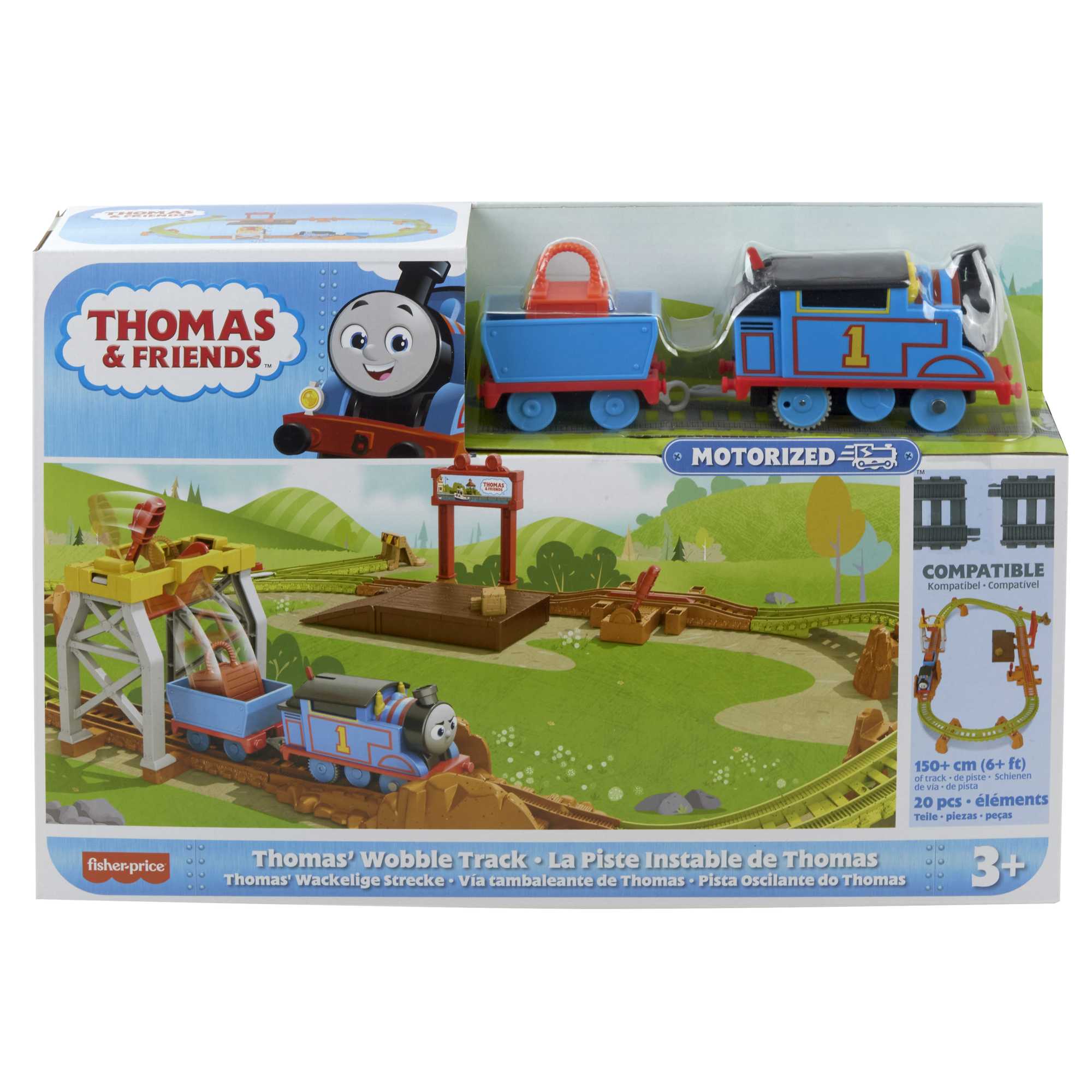Thomas & Friends Thomas�� Wobble Track Motorized Toy Train & Track Set For Preschool Kids