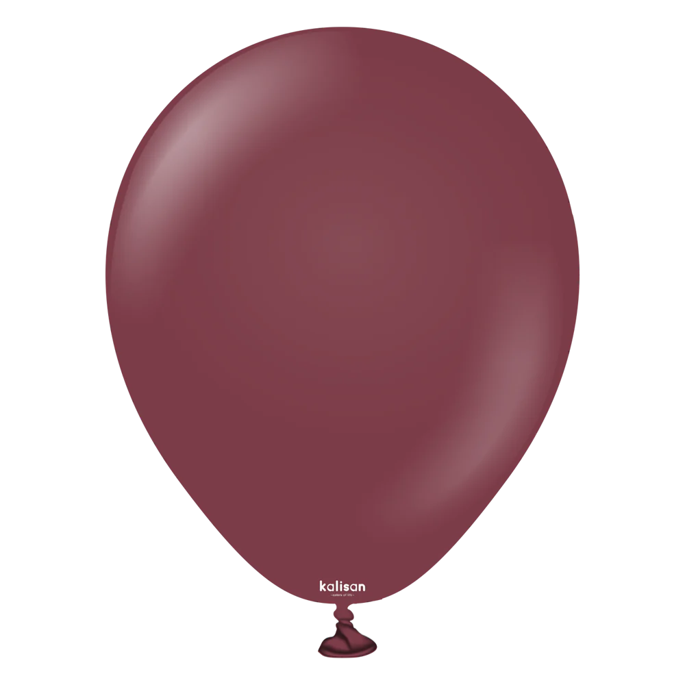 5 inch Kalisan Standard Burgundy Latex Balloons 100ct