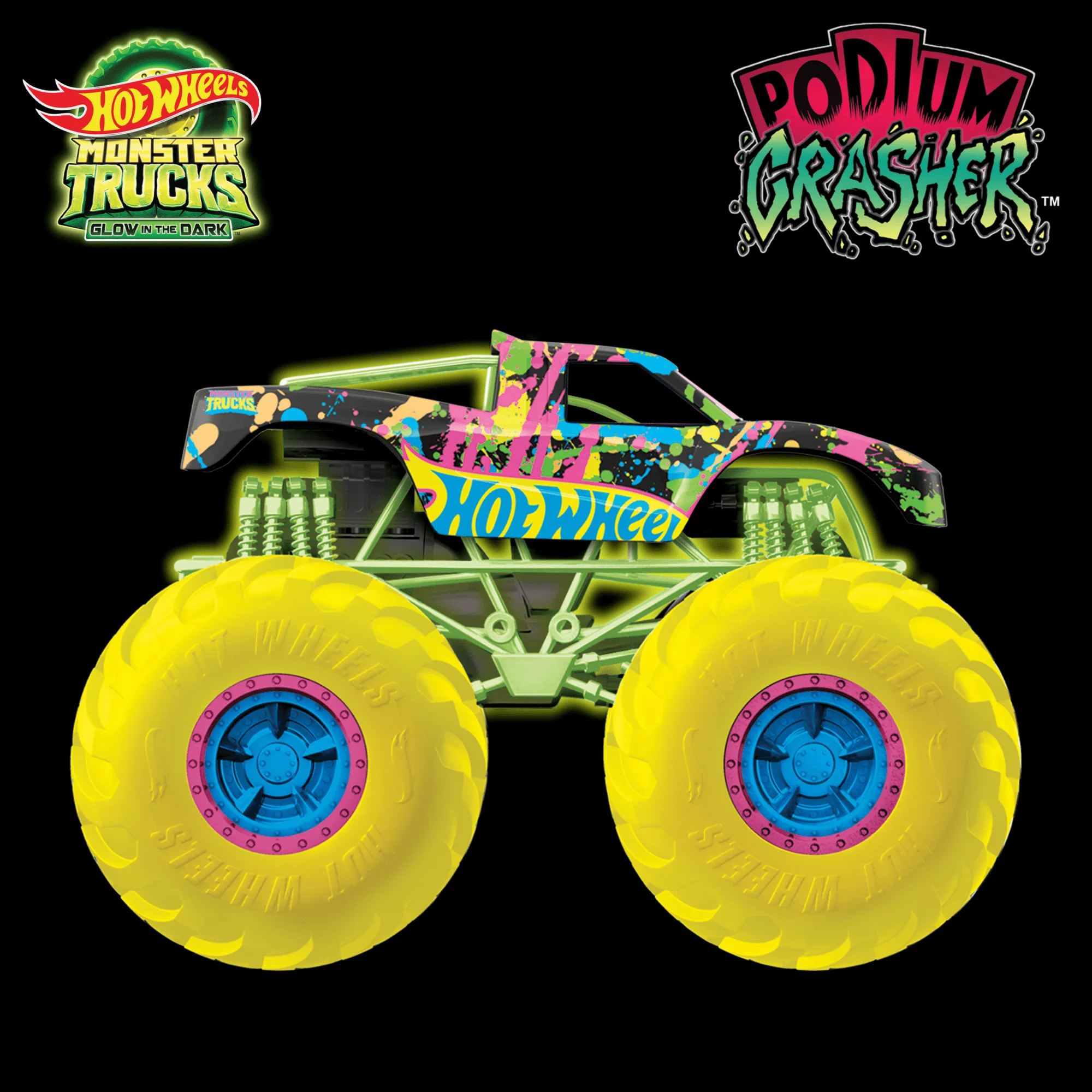 Hot Wheels Monster Trucks Glow in The Dark 1:64 Scale Toy Truck