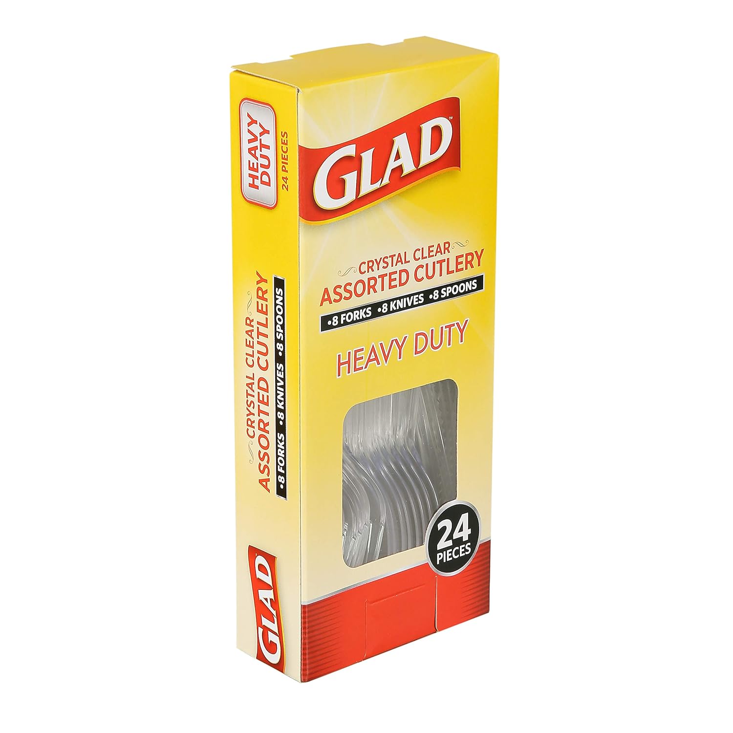 Glad, 240 Count (Pack of 1), Clear Assorted Cutlery