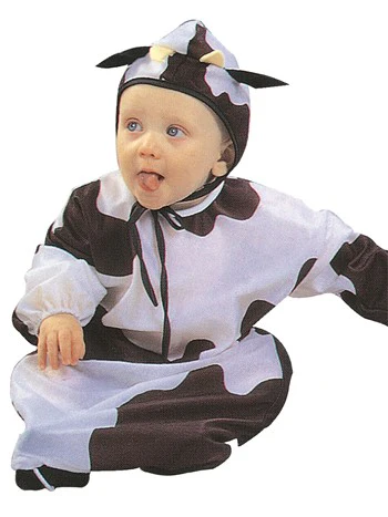Lil' Cow Bunting Costume - White/Black