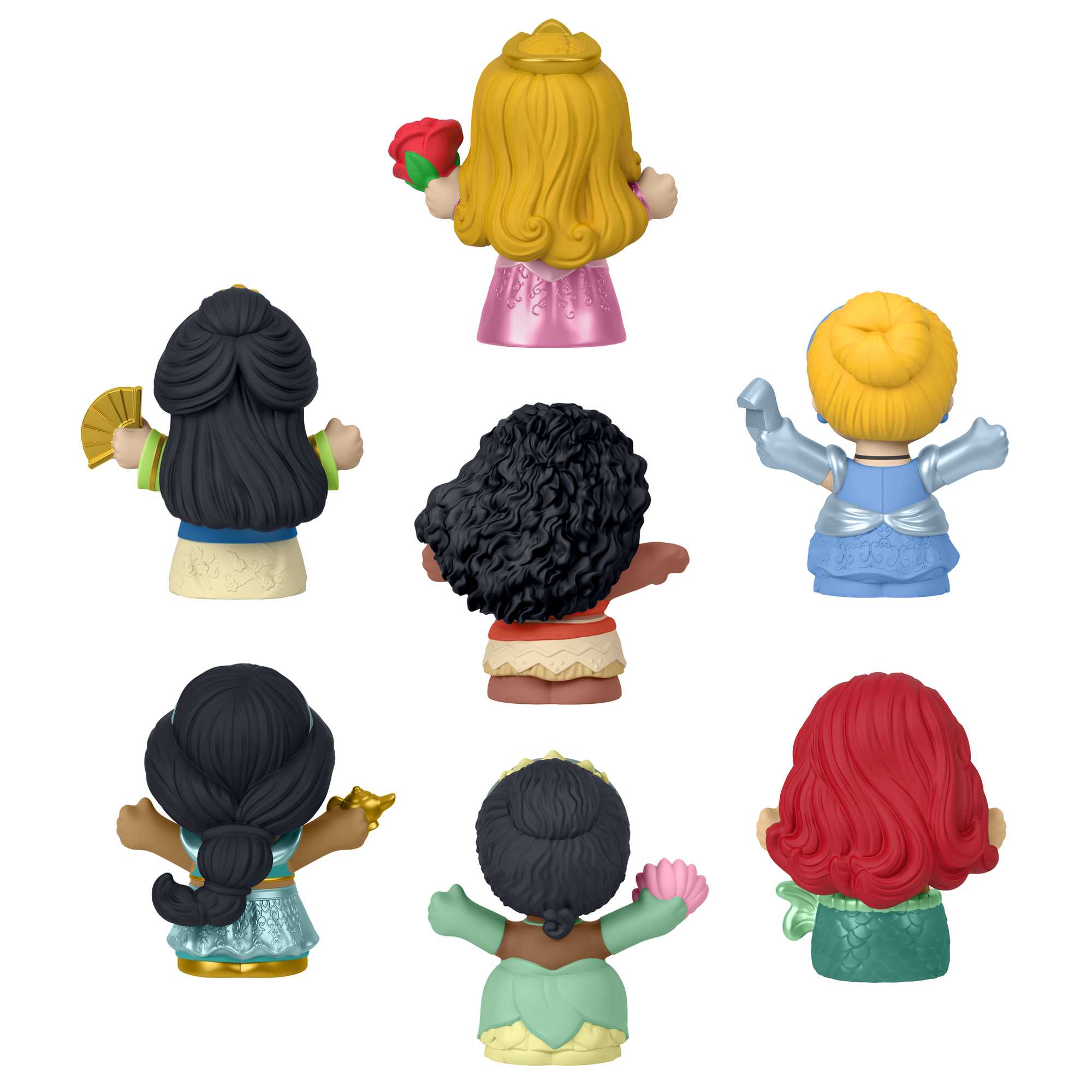 Fisher-Price Little People Disney Princess Toys, 7-Figure Pack For Toddlers And Preschool Kids