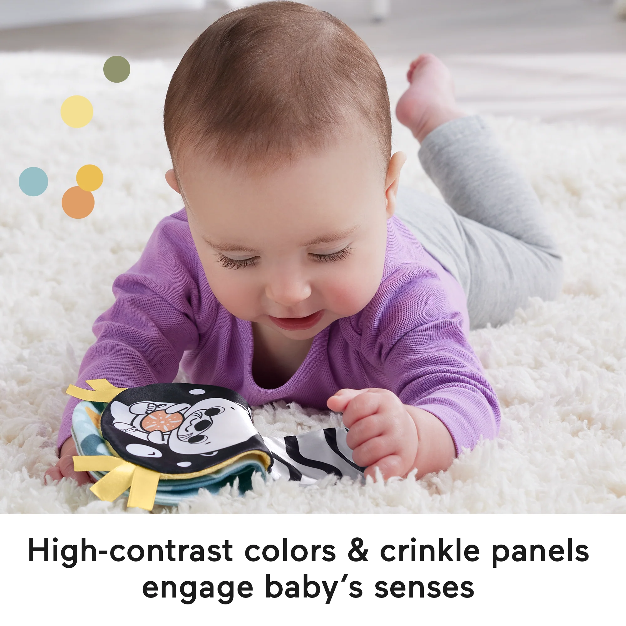 Fisher-Price 2-in-1 Rockin�� Tummy Time Otter, Plush Baby Sensory Toy For Tummy Time