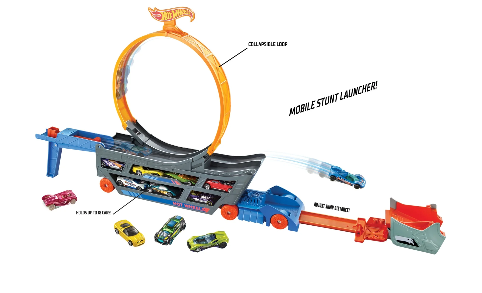 Hot Wheels Stunt And Go Transporter Truck