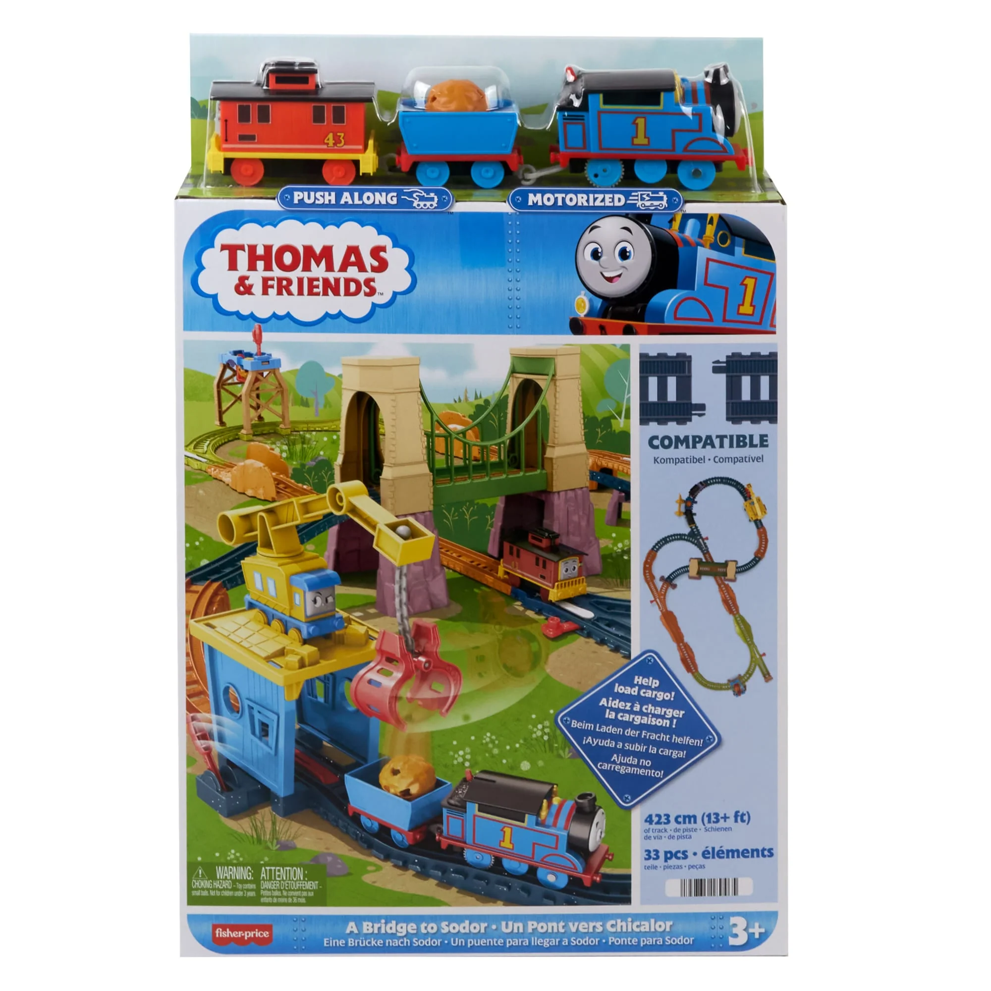 Thomas & Friends Adventures With Thomas & Brake Car Bruno Motorized Toy Train & Track Set For Kids