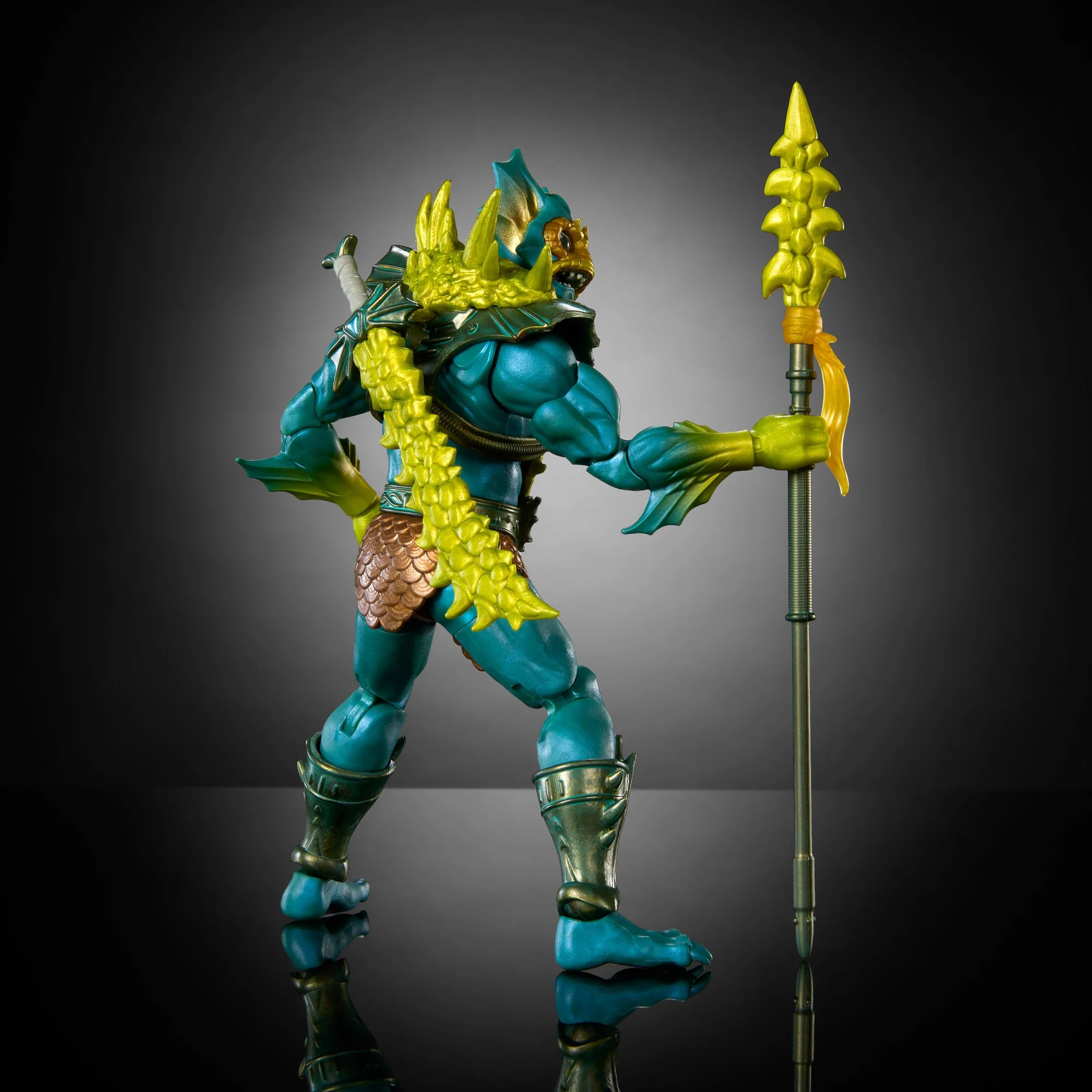 Masters Of The Universe Masterverse New Eternia Mer-Man Action Figure Toy Villain, 30 Posable Joints