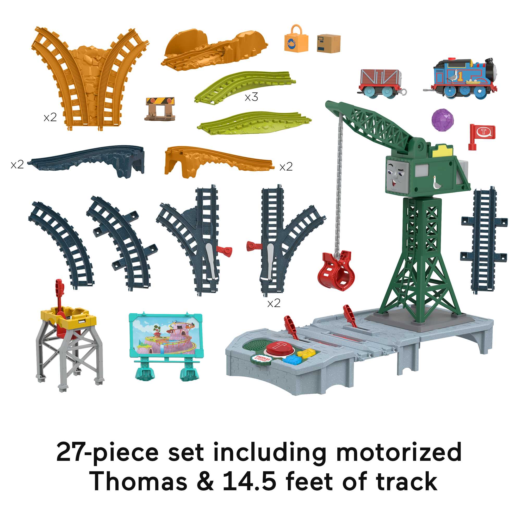 Thomas & Friends Talking Cranky Delivery Train Set With Songs Sounds & Phrases For Kids