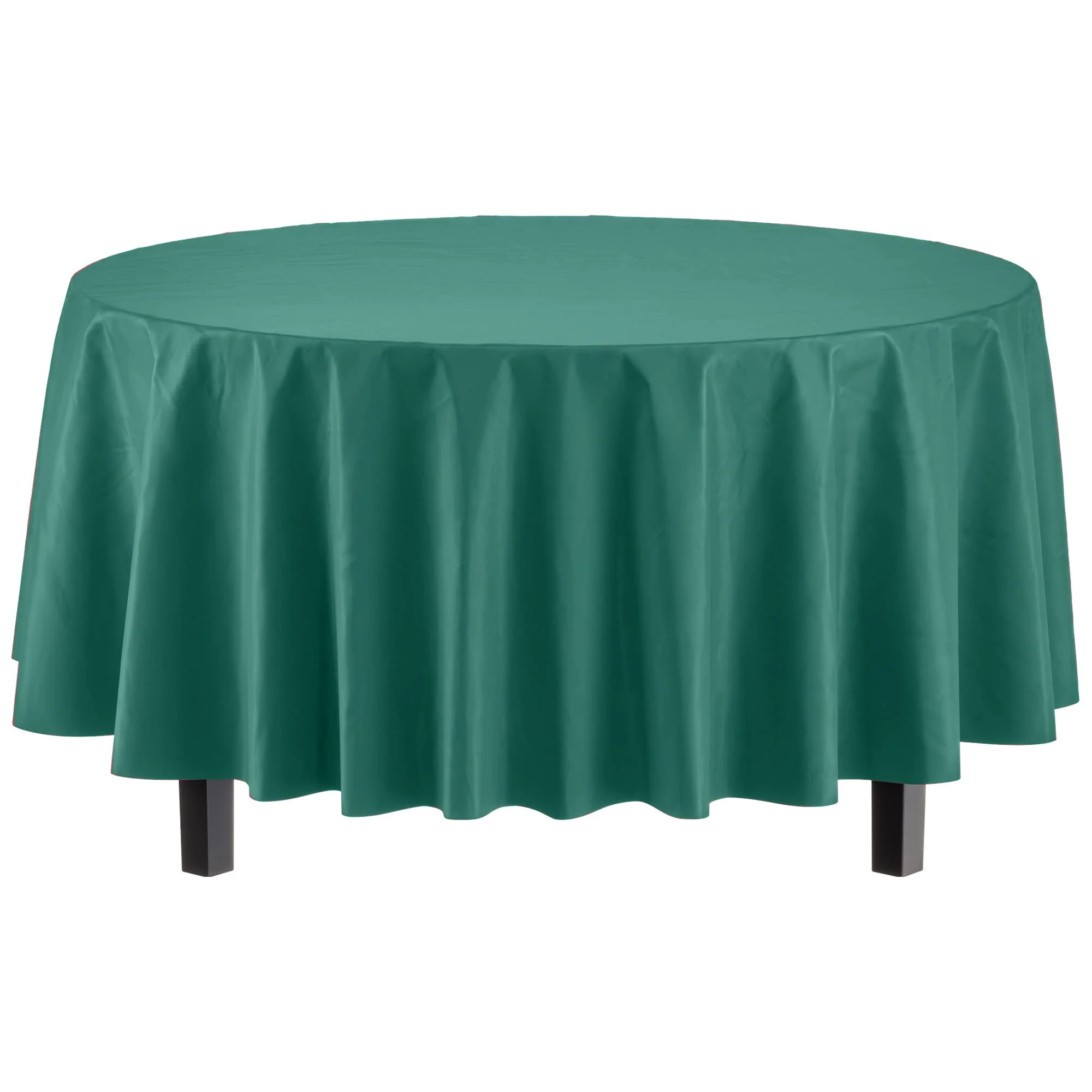 Dark Green Round Plastic Table Cover