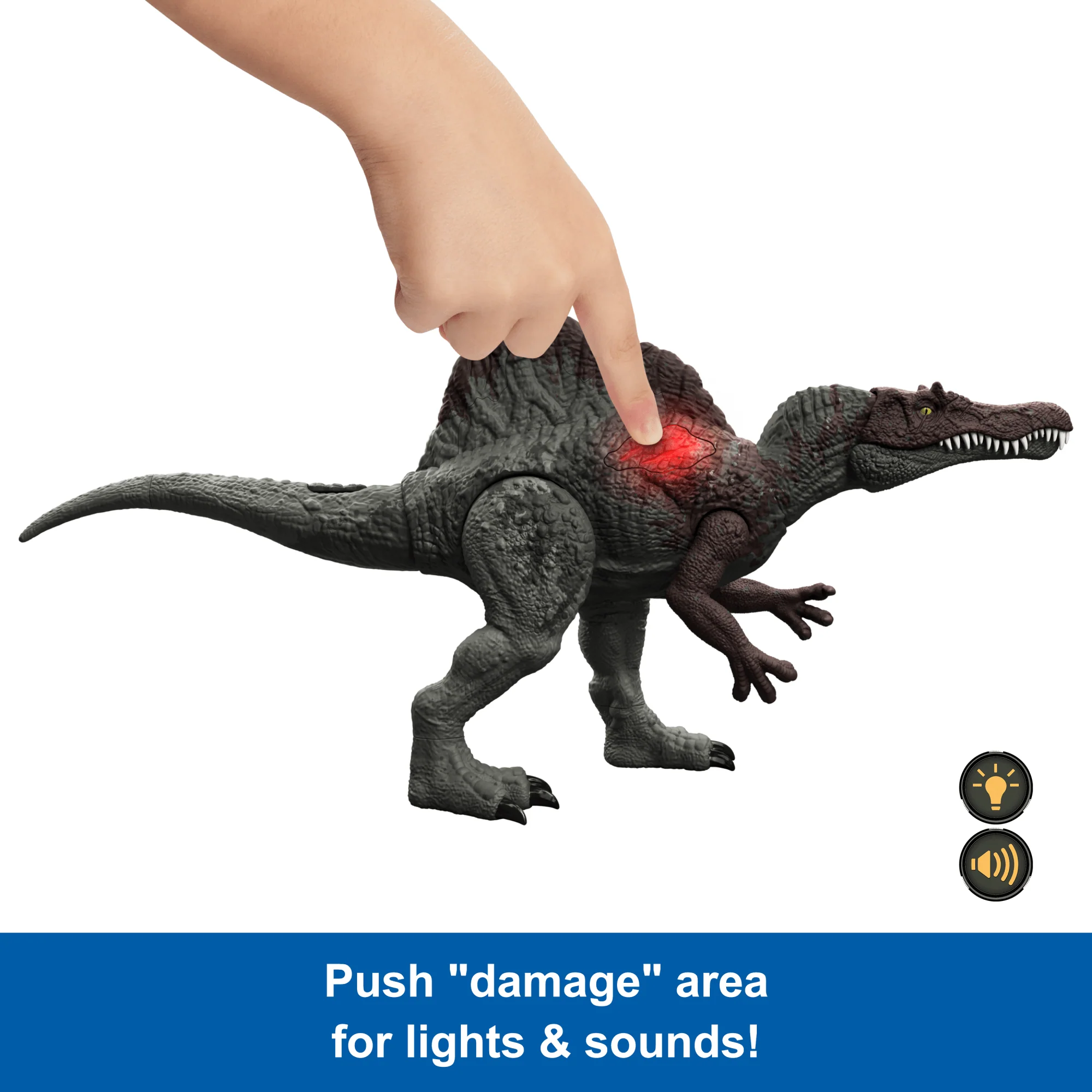 Jurassic World Epic Attack Slash Attackin�� Spinosaurus Dinosaur Action Figure Toy, Multiple Features