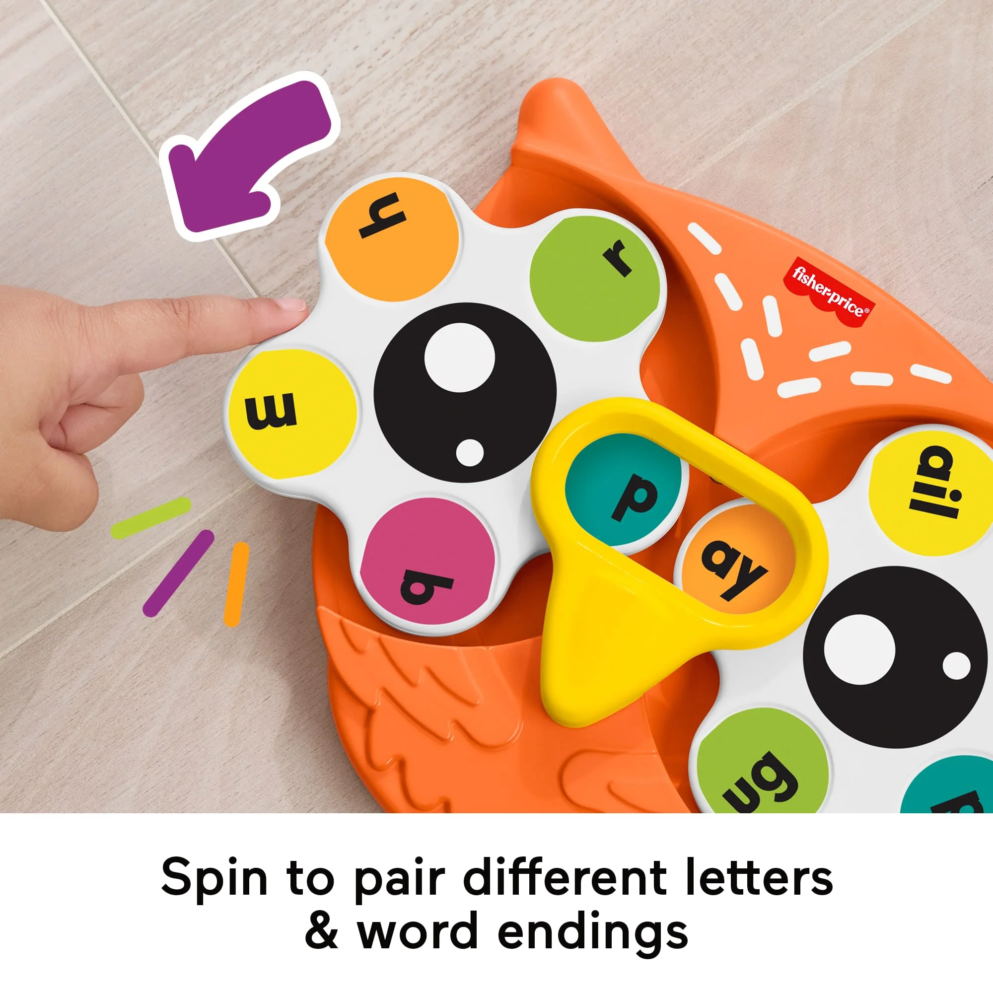 Fisher-Price Spin ��n Rhyme Fidget Spinner Learning Activity Toy For Preschool Kids