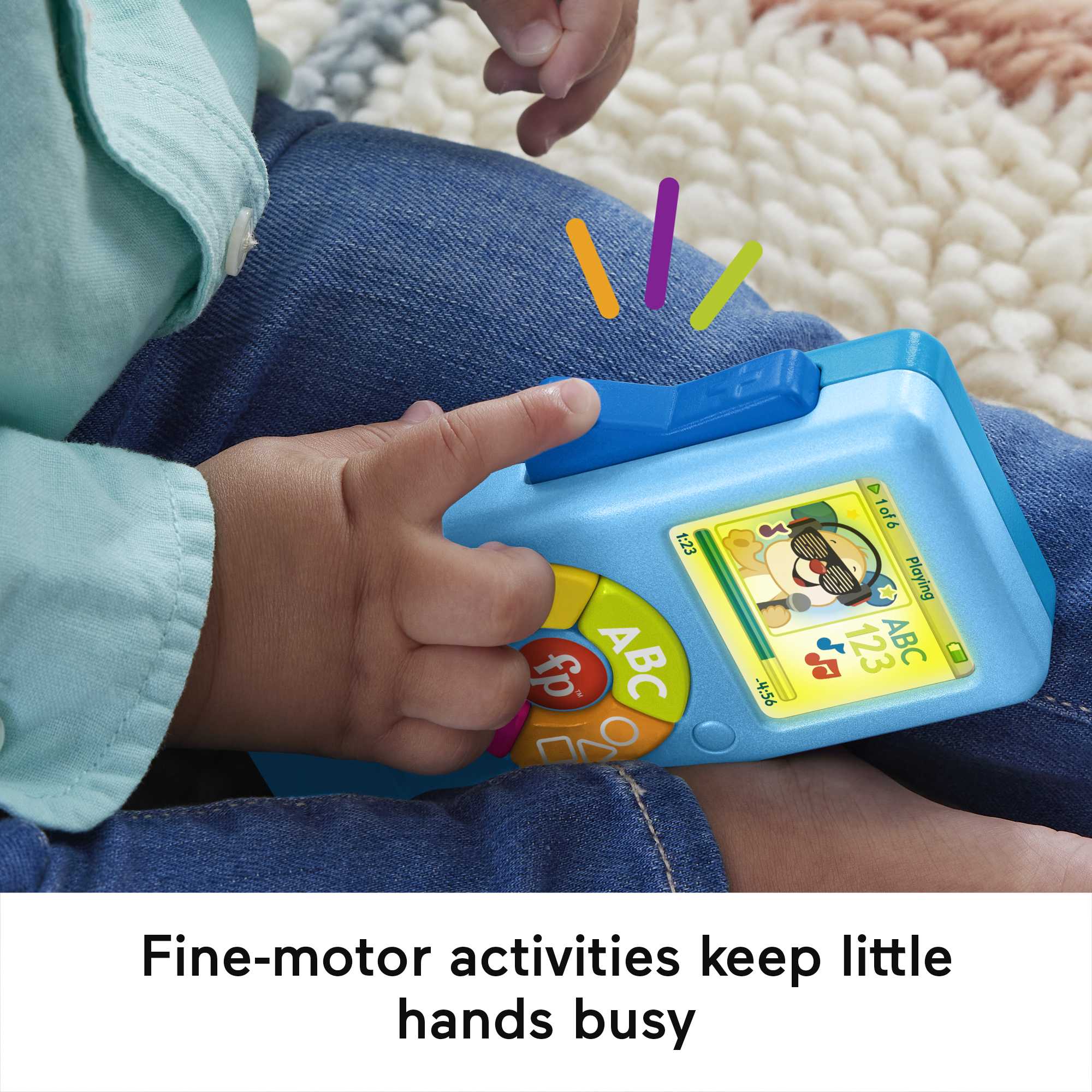 Fisher-Price Laugh & Learn Puppy's Music Player Infant Learning Toy, Blue