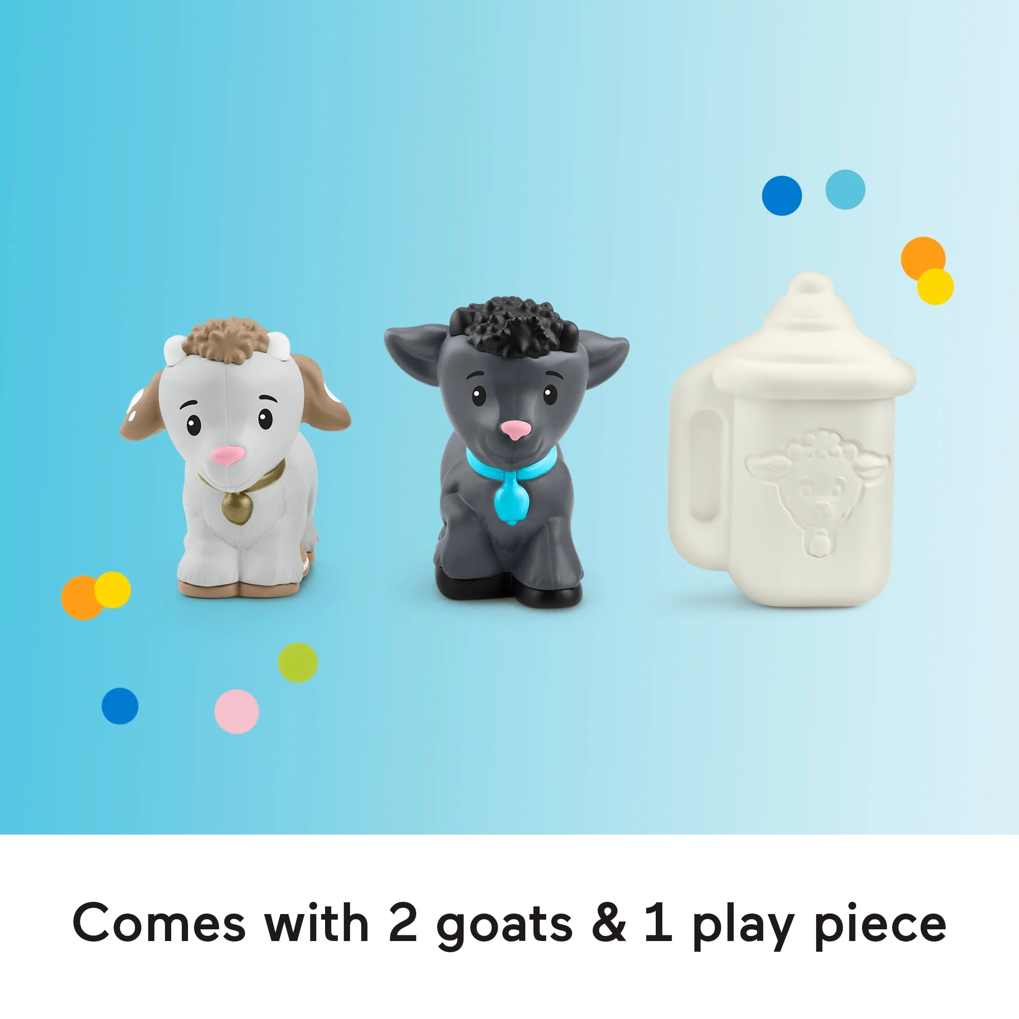Fisher-Price Little People Feed & Play Goat Yard Playset For Toddlers With 3 Pieces