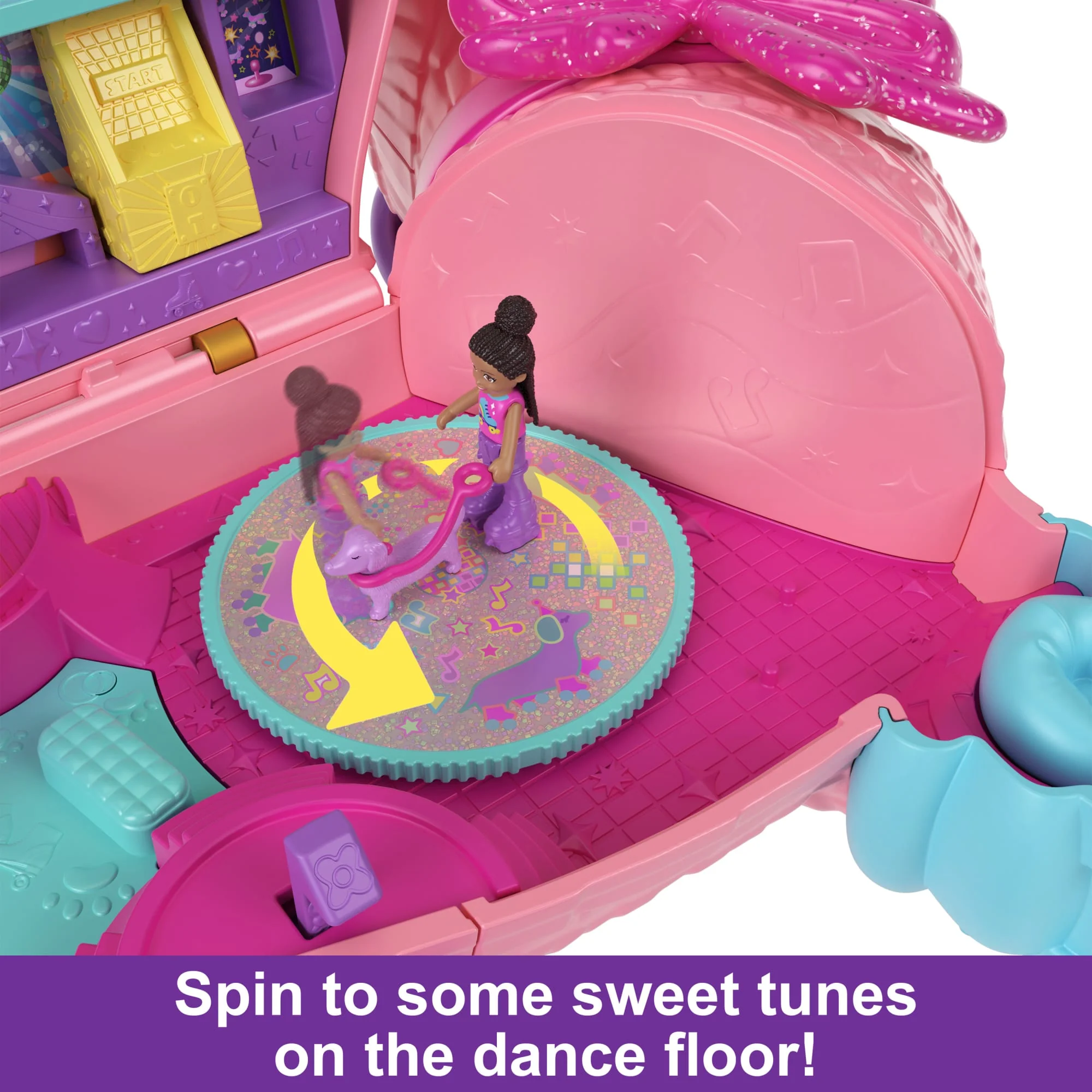 Polly Pocket Puppy Party Large Compact 2-In-1 Playset With 2 Dolls & Birthday Accessories