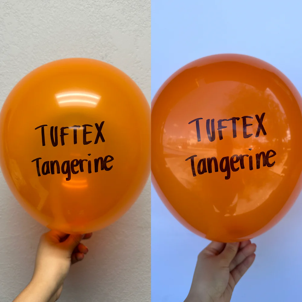 Tuftex Crystal Tangerine 17 inch Latex Balloons 50ct