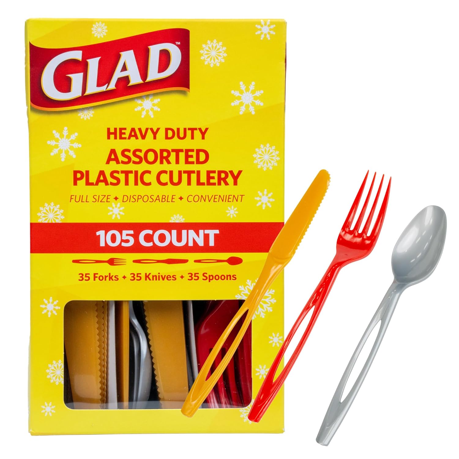 Glad, 240 Count (Pack of 1), Clear Assorted Cutlery