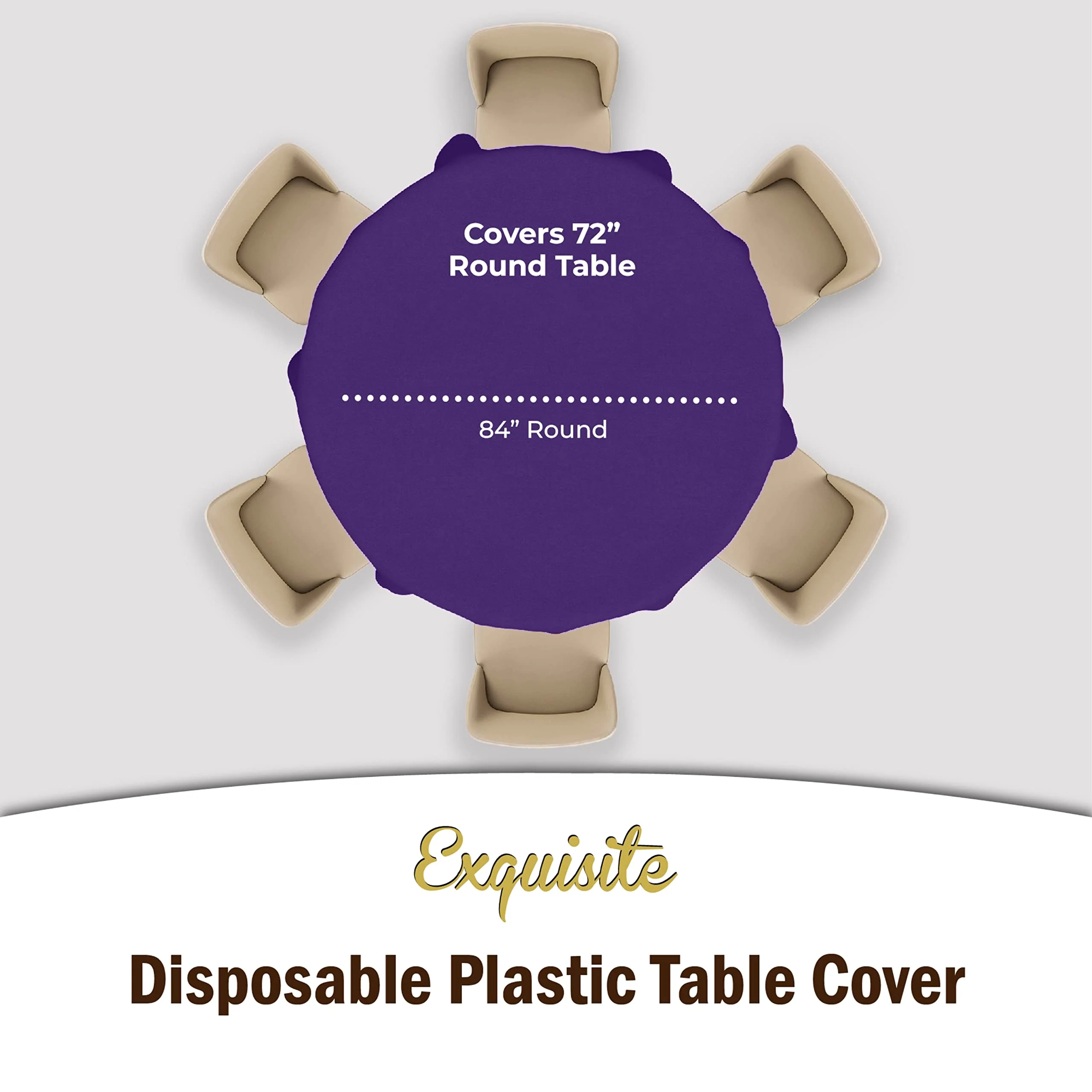 Round Purple Table Cover
