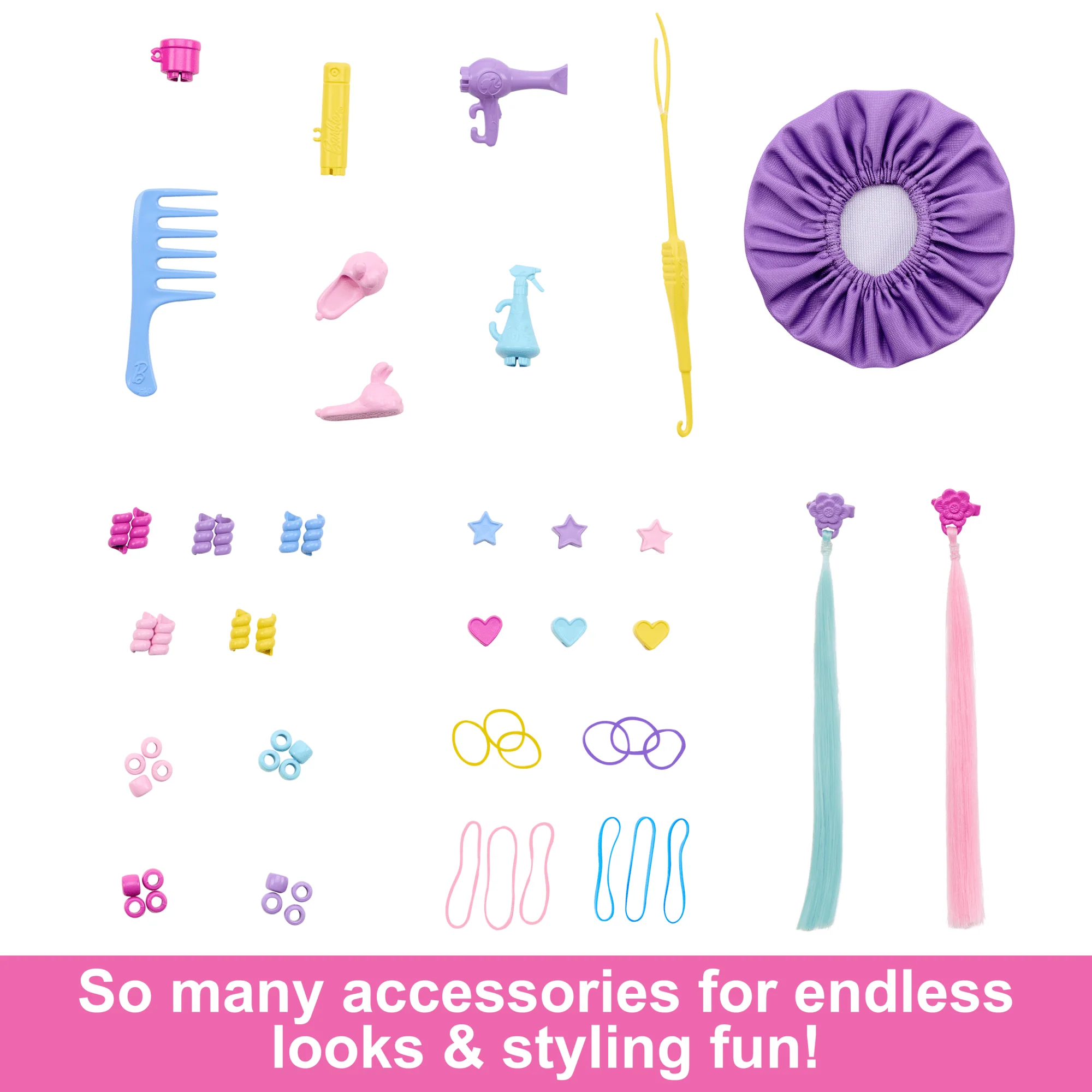 Barbie ��Brooklyn�� Hairstyling Doll & Playset With 50+ Accessories, Includes Extensions, Bonnet & More