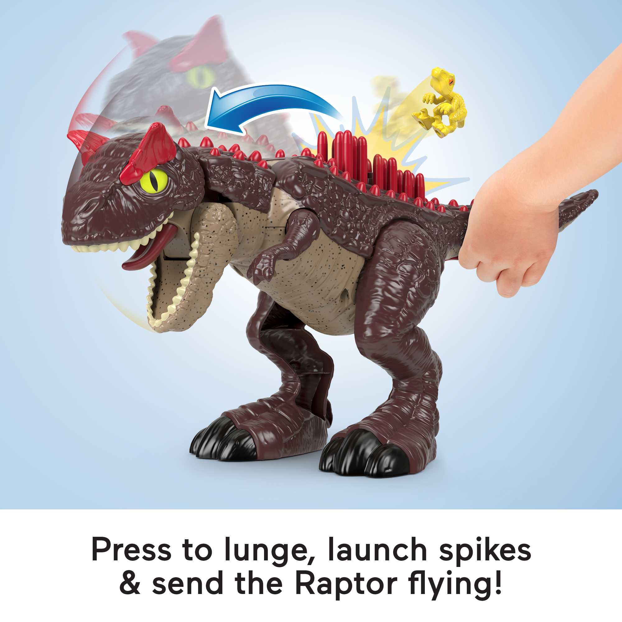 Imaginext Jurassic World Carnotaurus Dinosaur Toy With Spike Strike Action, 2-Piece Preschool Toys