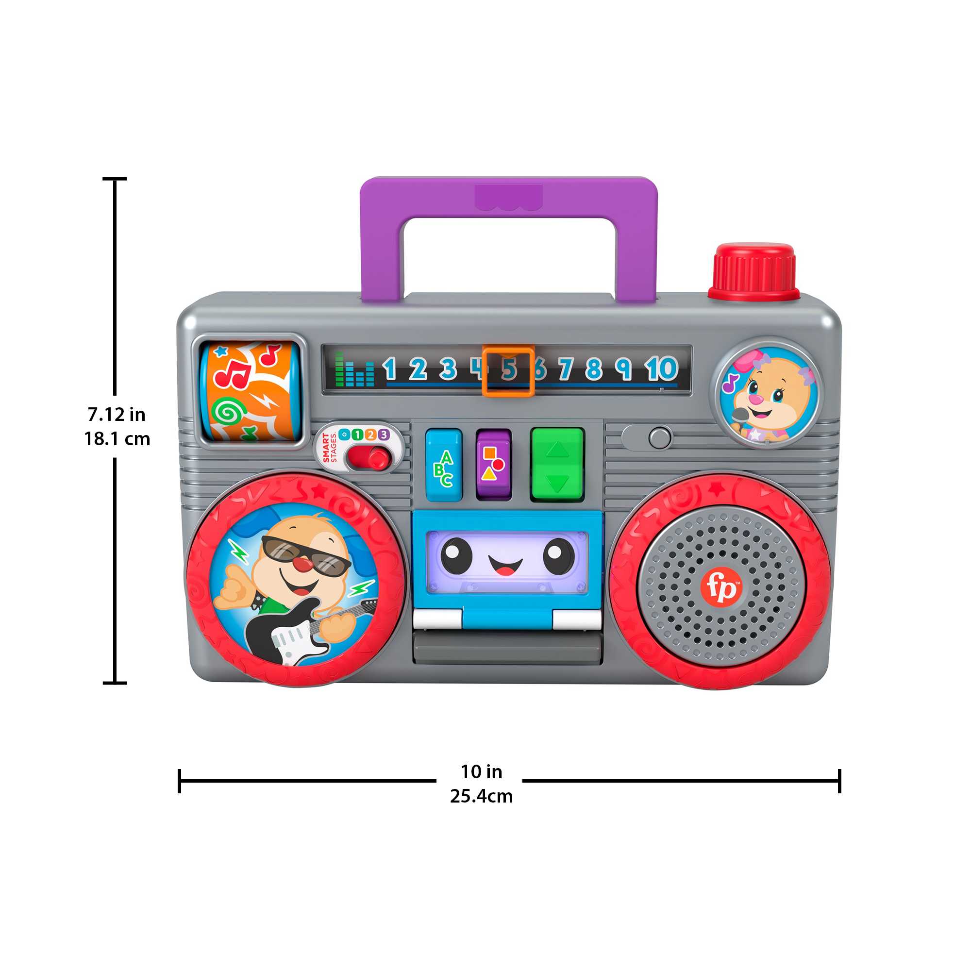Fisher-Price Laugh & Learn Busy Boombox, Ages 6 To 36 Months