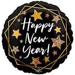 Anagram Happy New Year Gold Sparkle 17in Foil Balloon