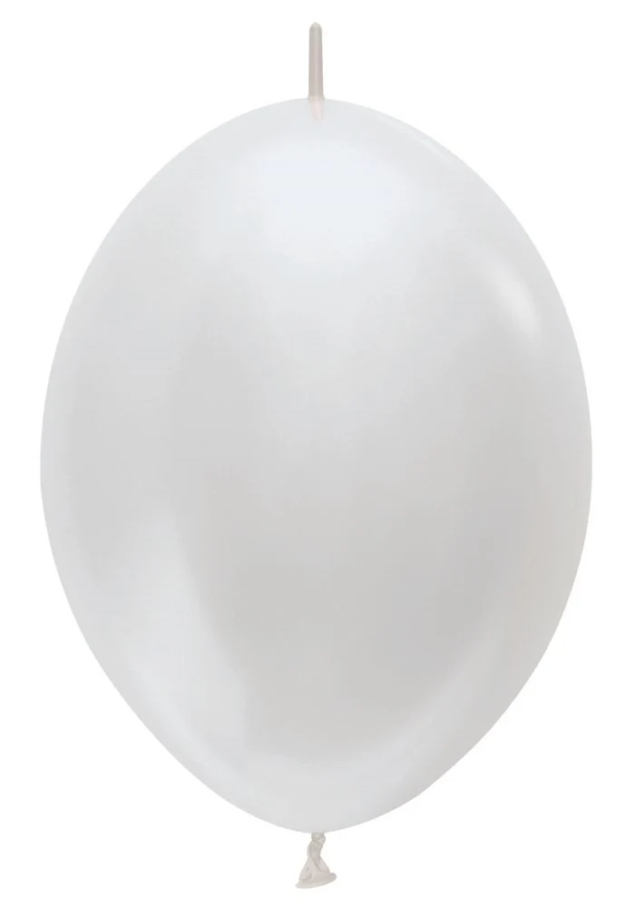 12 inch Sempertex Pearl White LINK-O-LOON 50ct